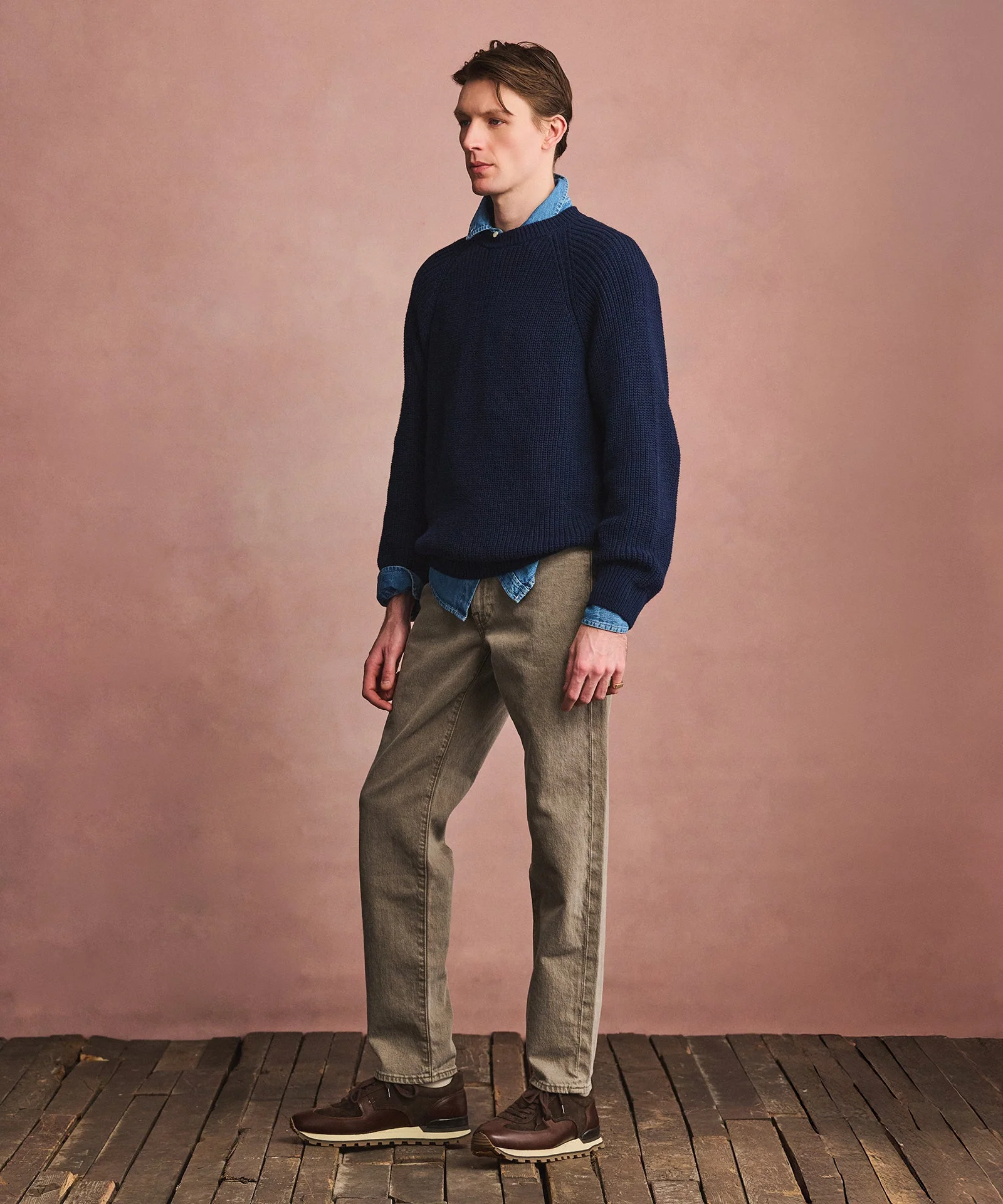 Cotton Fisherman Raglan Crewneck Sweater - Image 16