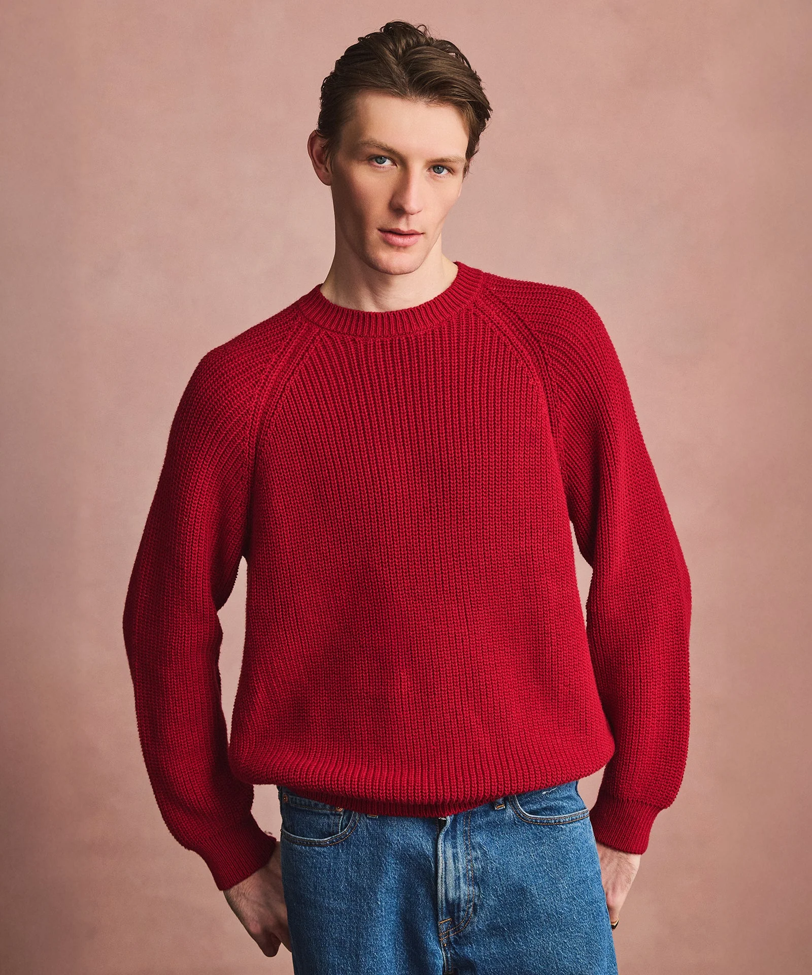 Cotton Fisherman Raglan Crewneck Sweater - Image 4