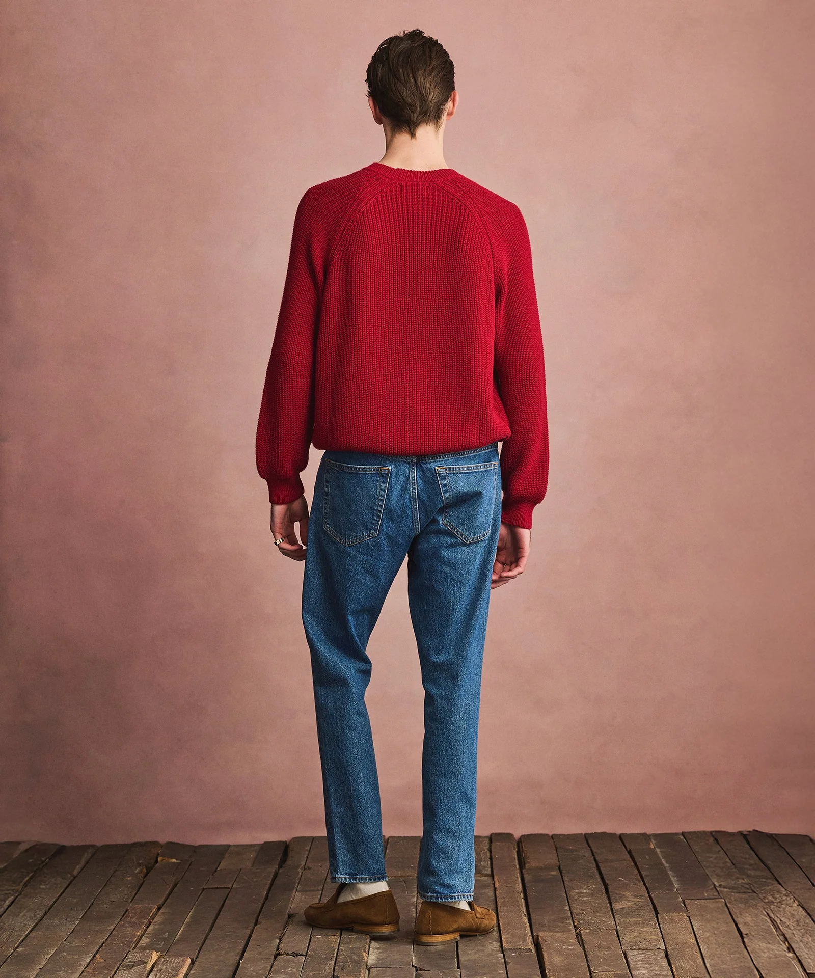 Cotton Fisherman Raglan Crewneck Sweater - Image 7