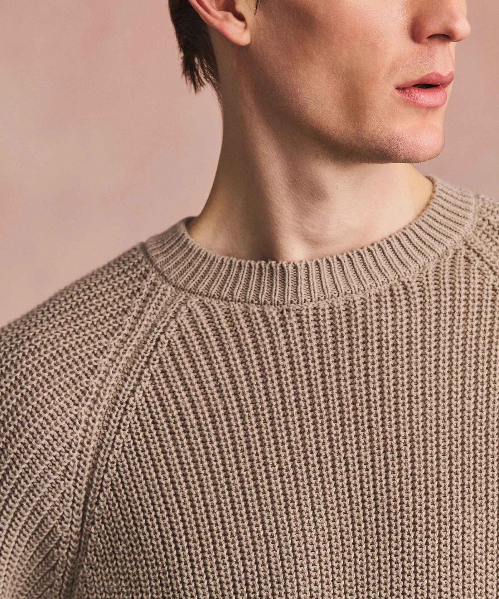 Cotton Fisherman Raglan Crewneck Sweater - Image 8