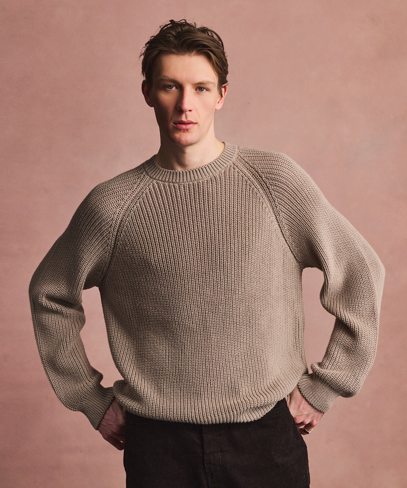 Cotton Fisherman Raglan Crewneck Sweater - Image 9