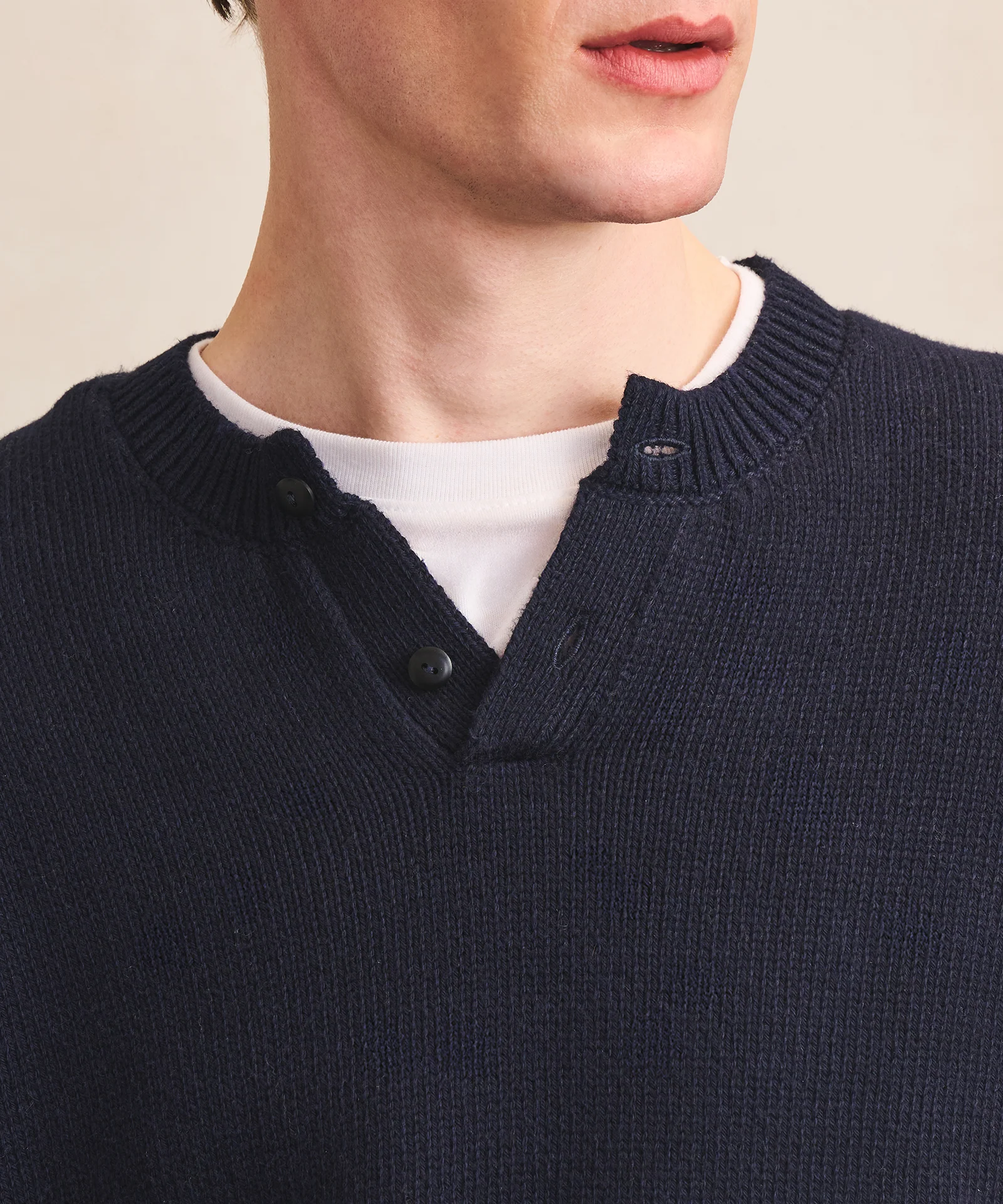 Cotton Henley Sweater - Image 4