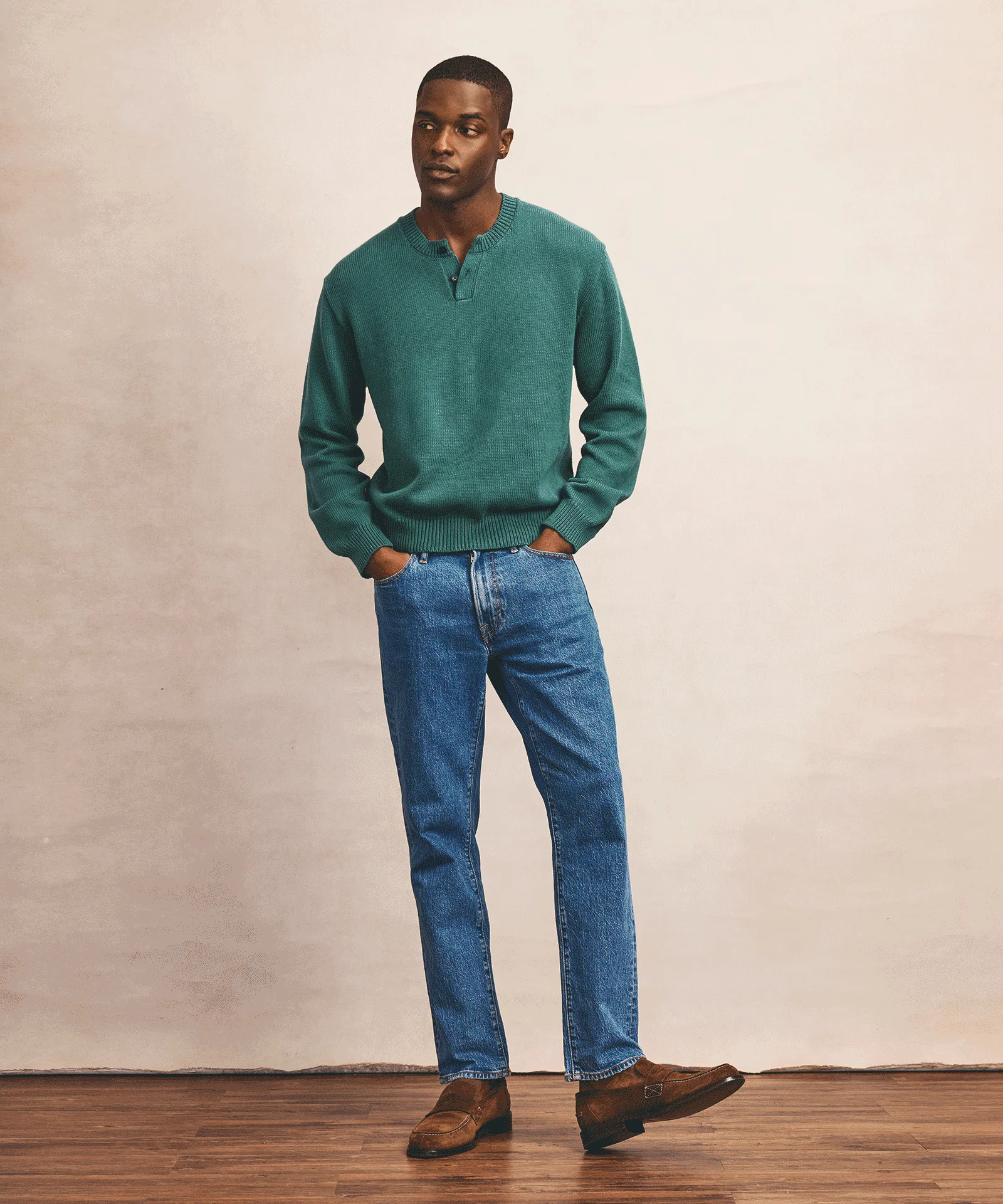 Cotton Henley Sweater - Image 8