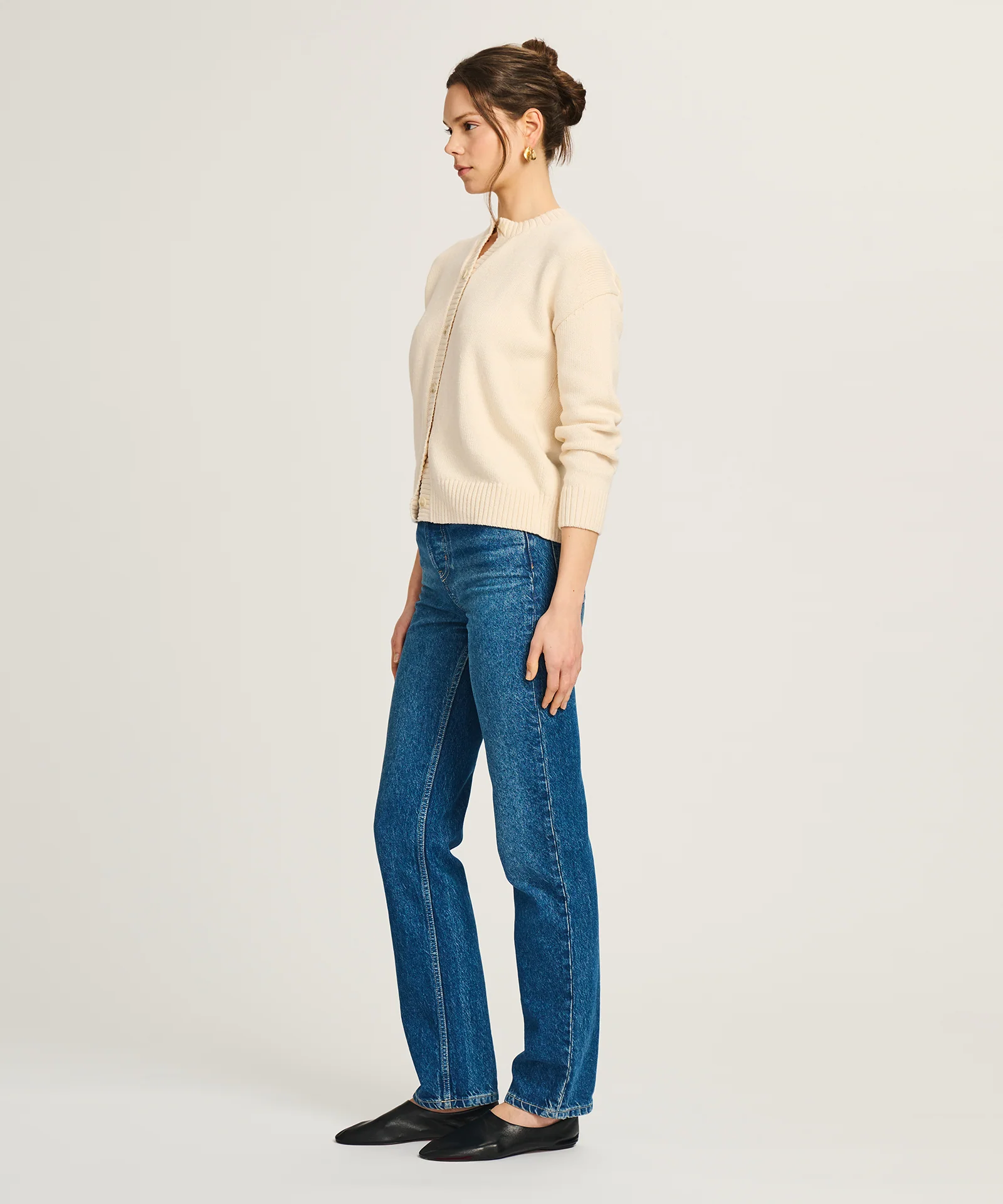 Cotton High Neck Cardigan - Image 10
