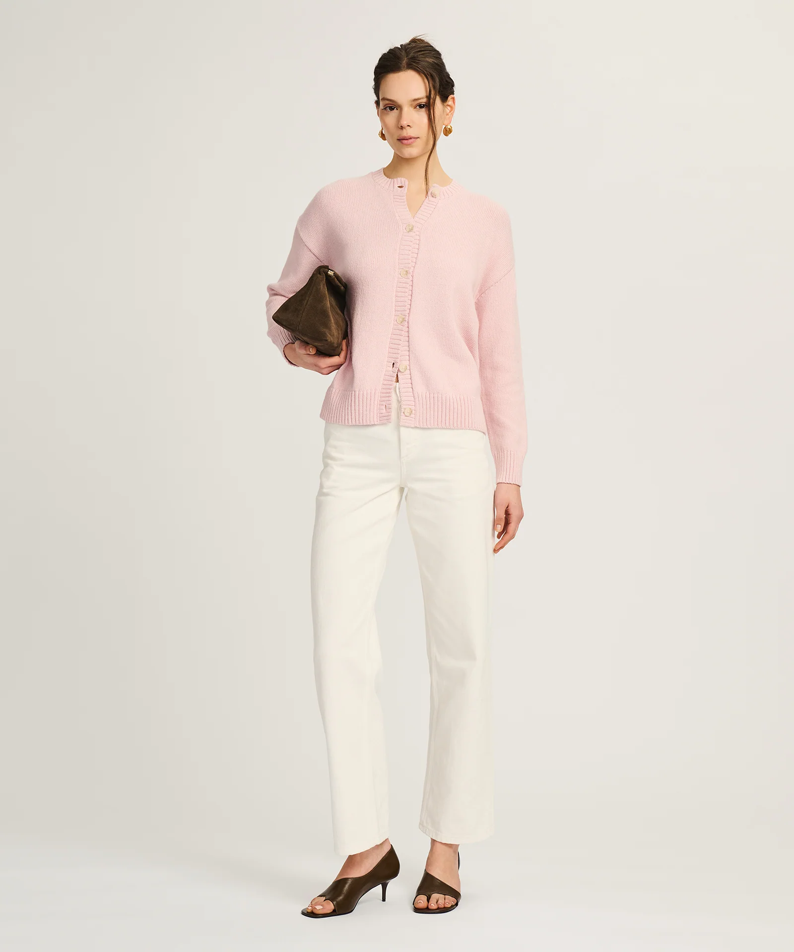 Cotton High Neck Cardigan - Image 13