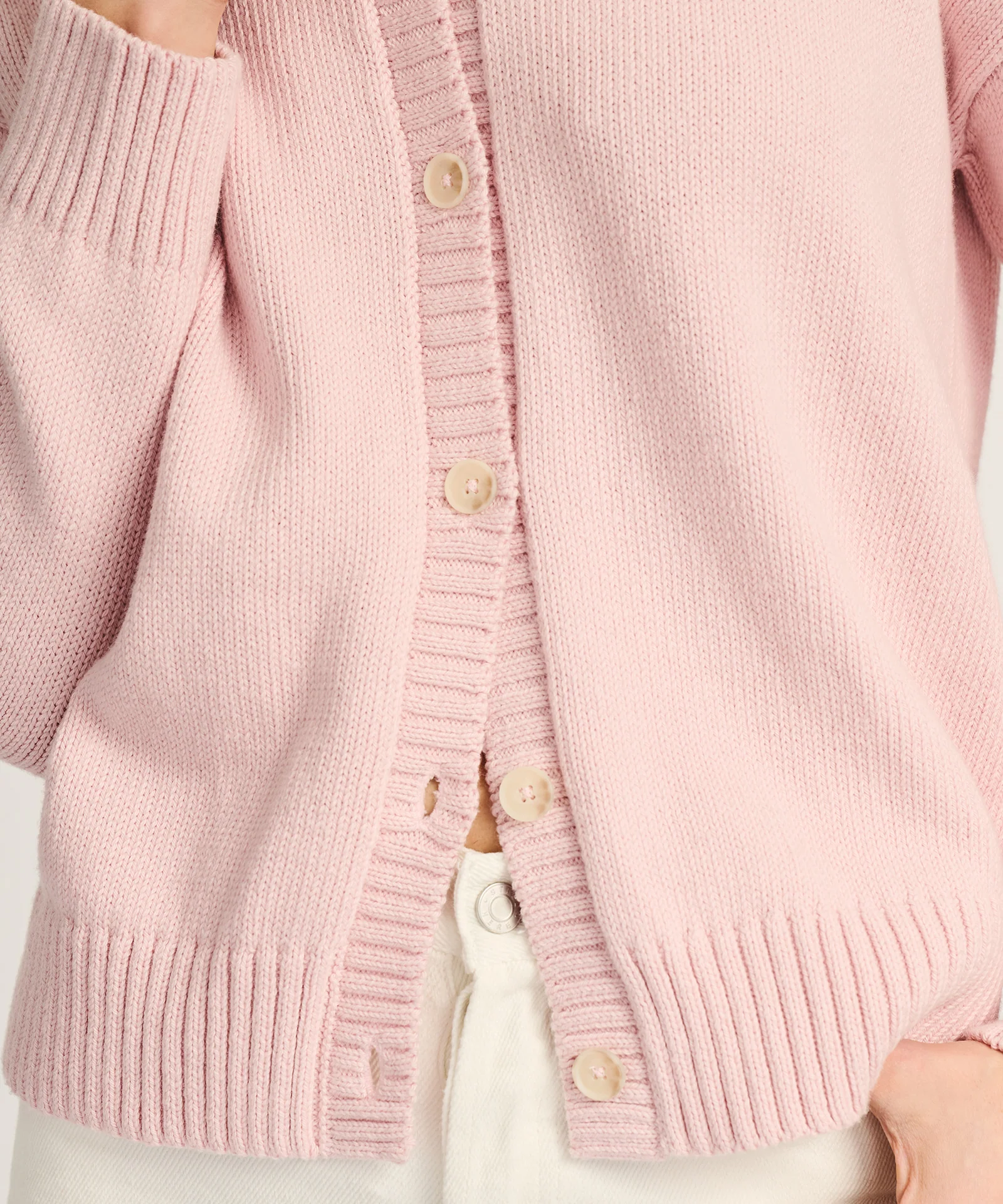 Cotton High Neck Cardigan - Image 14