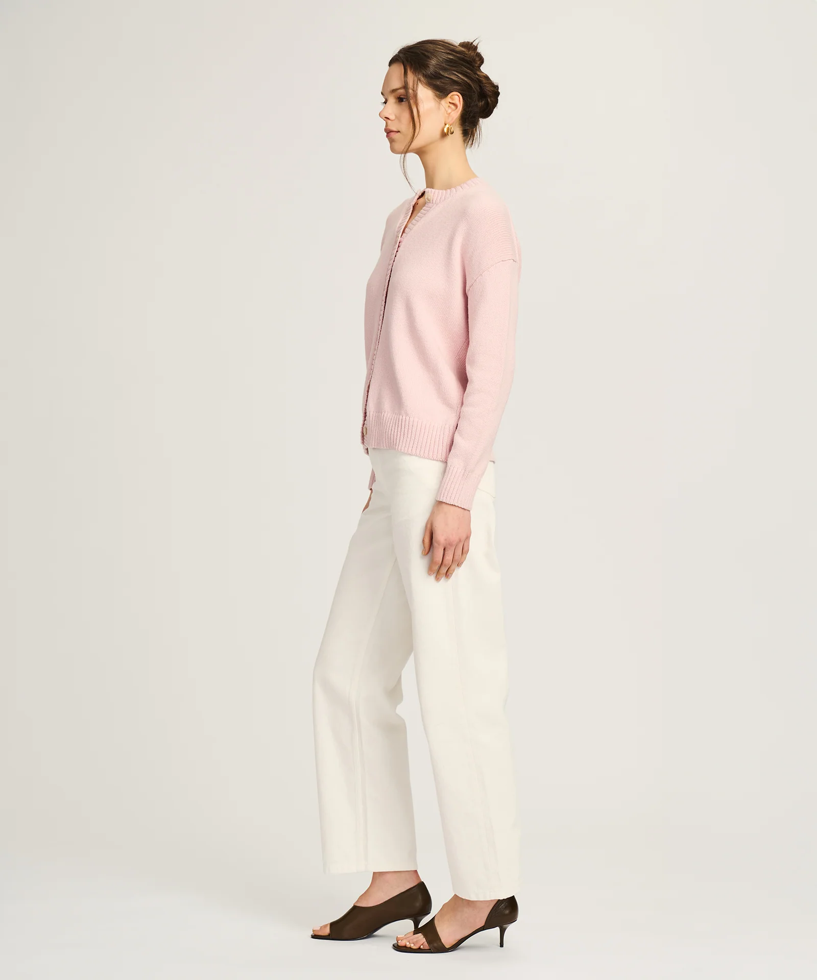 Cotton High Neck Cardigan - Image 15