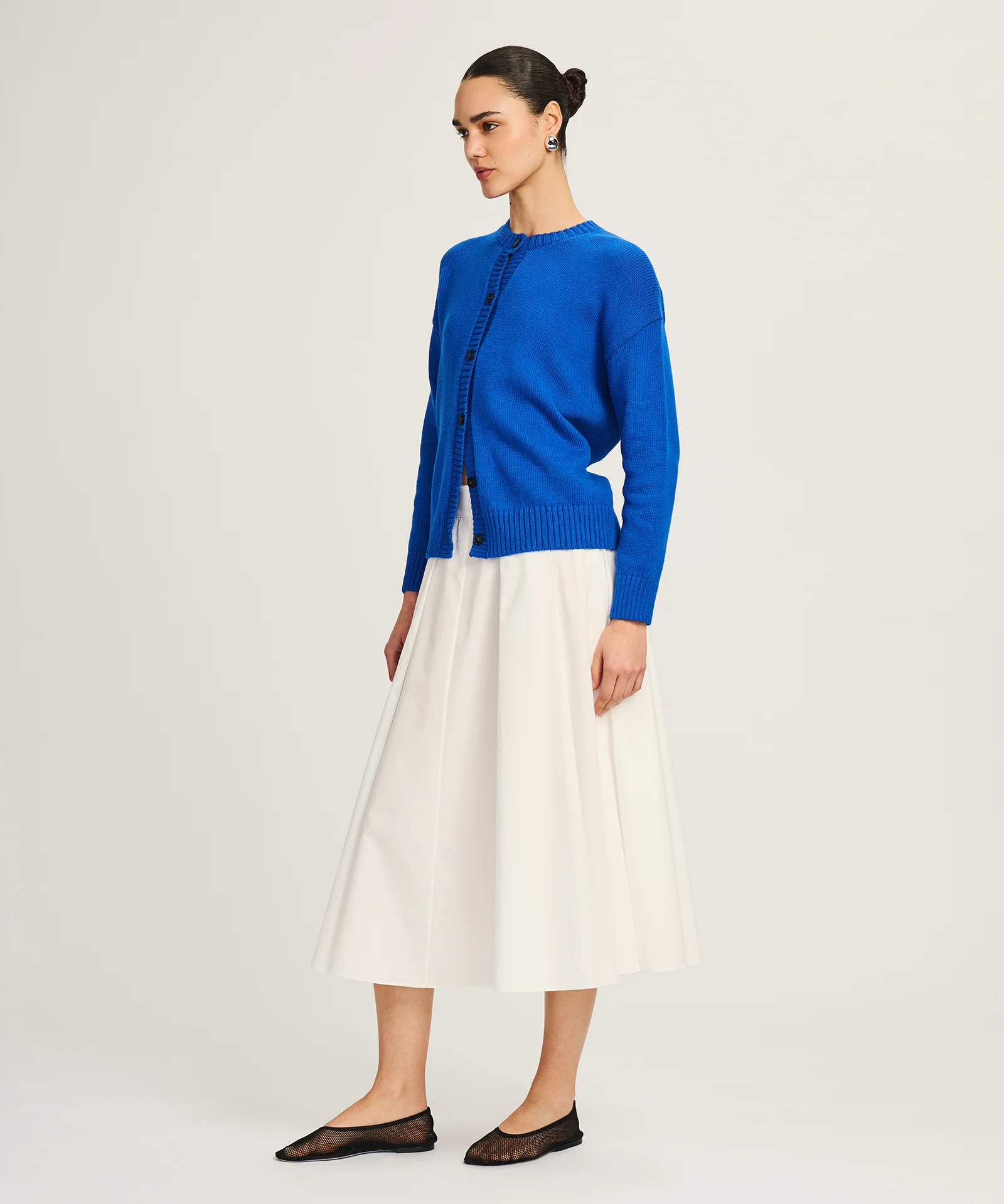Cotton High Neck Cardigan - Image 5