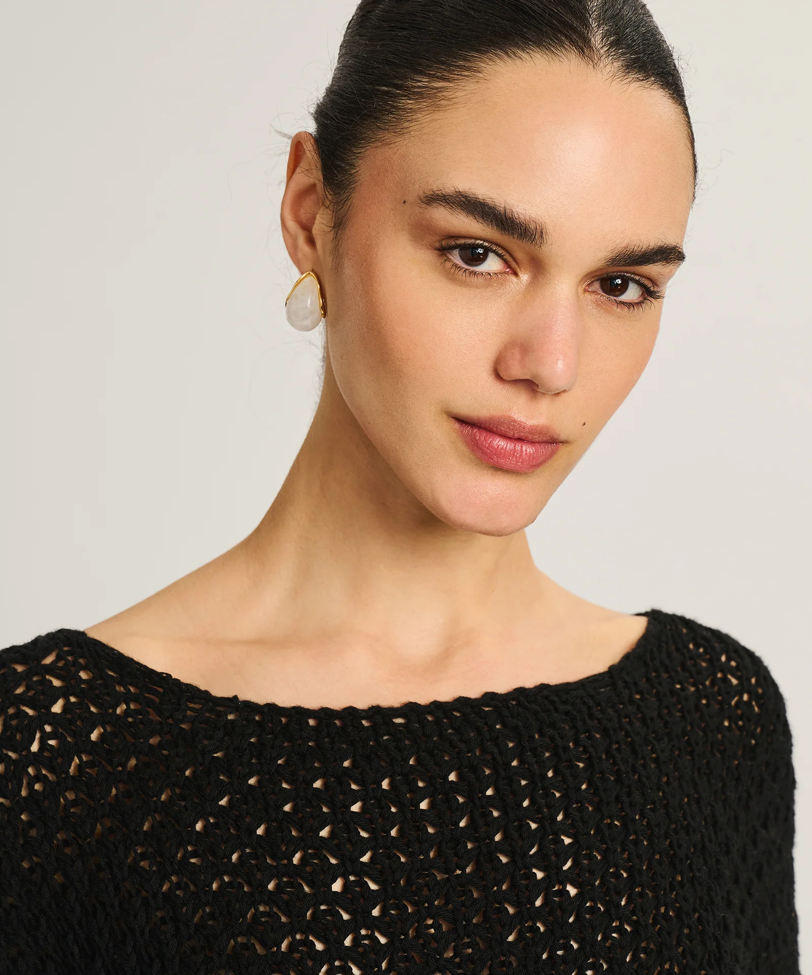 Cotton Open Stitch Boatneck Tunic - Image 4
