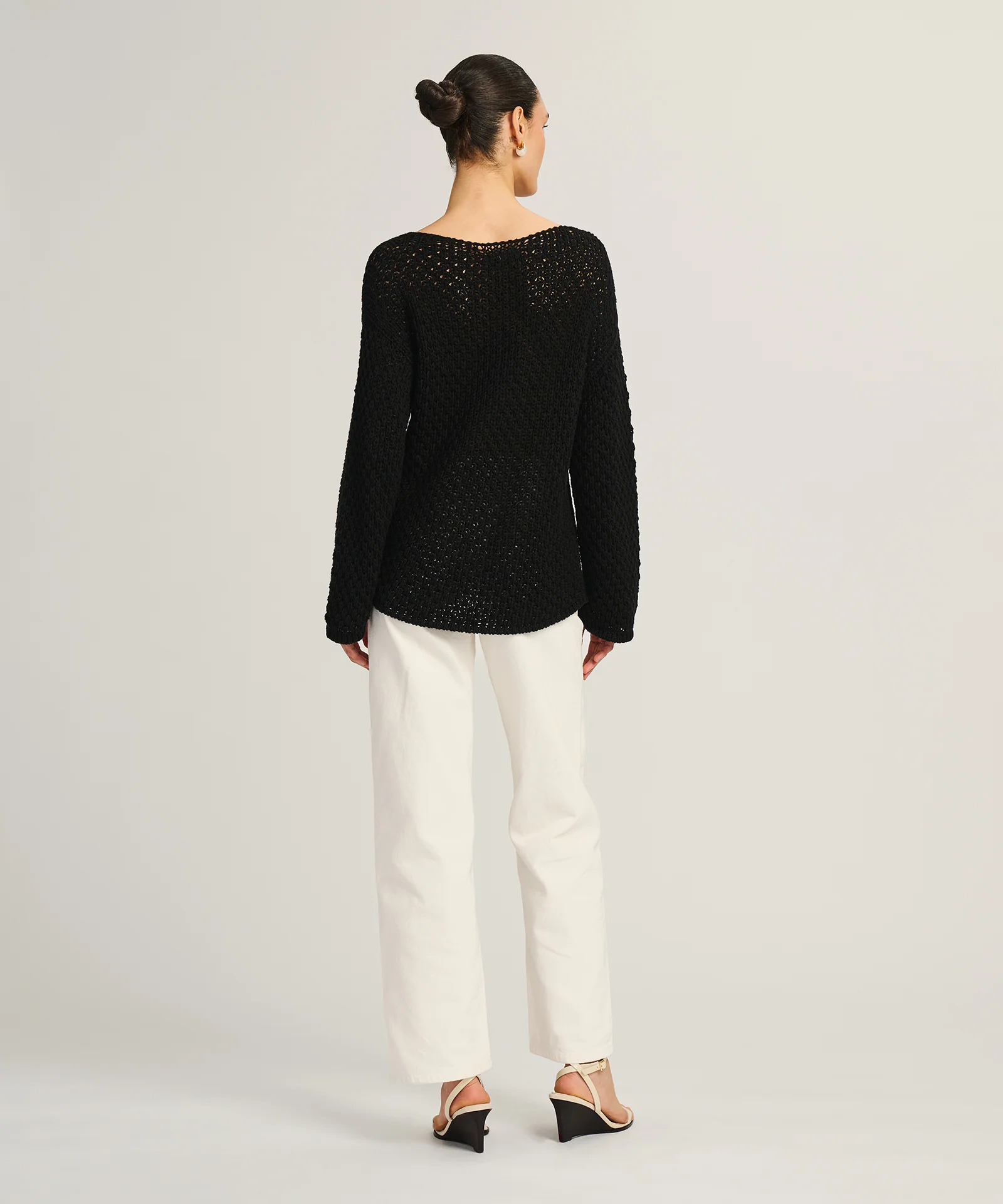 Cotton Open Stitch Boatneck Tunic - Image 6