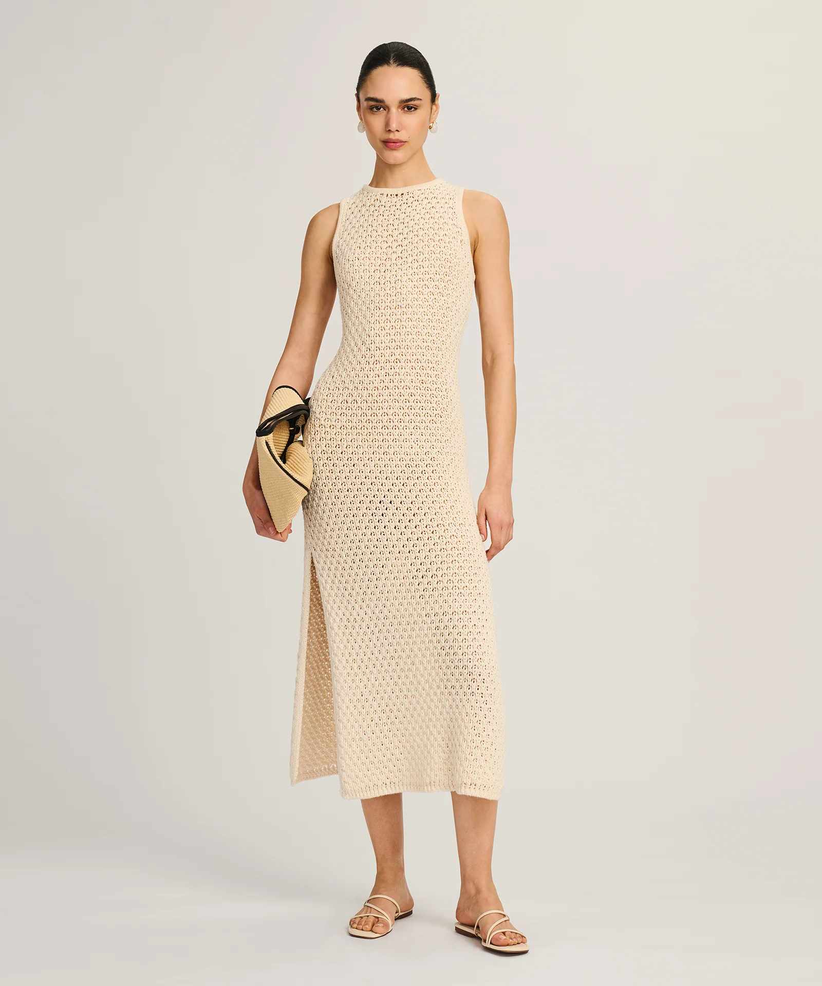 Cotton Open Stitch Tank Dress - Image 2