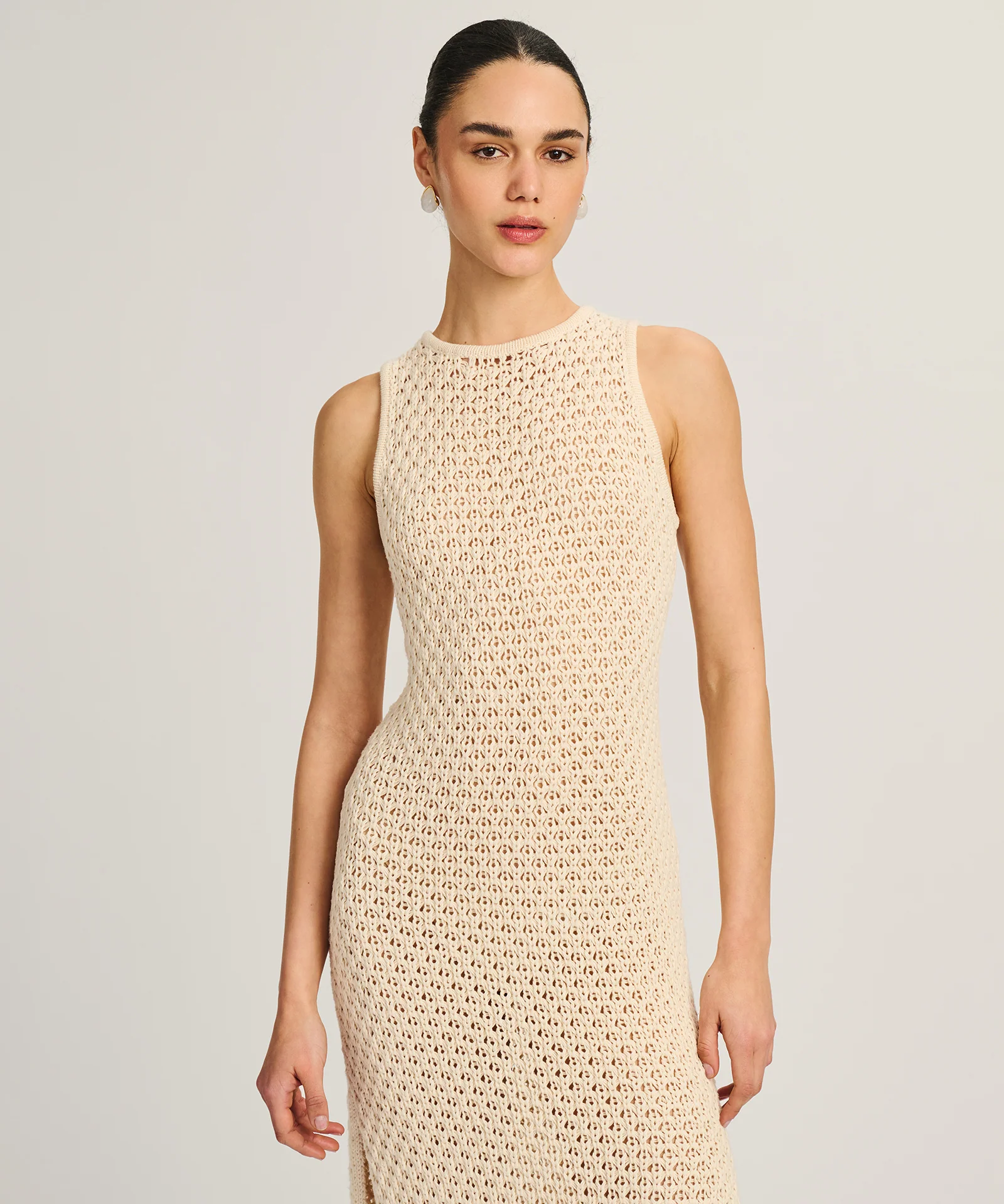 Cotton Open Stitch Tank Dress - Image 6
