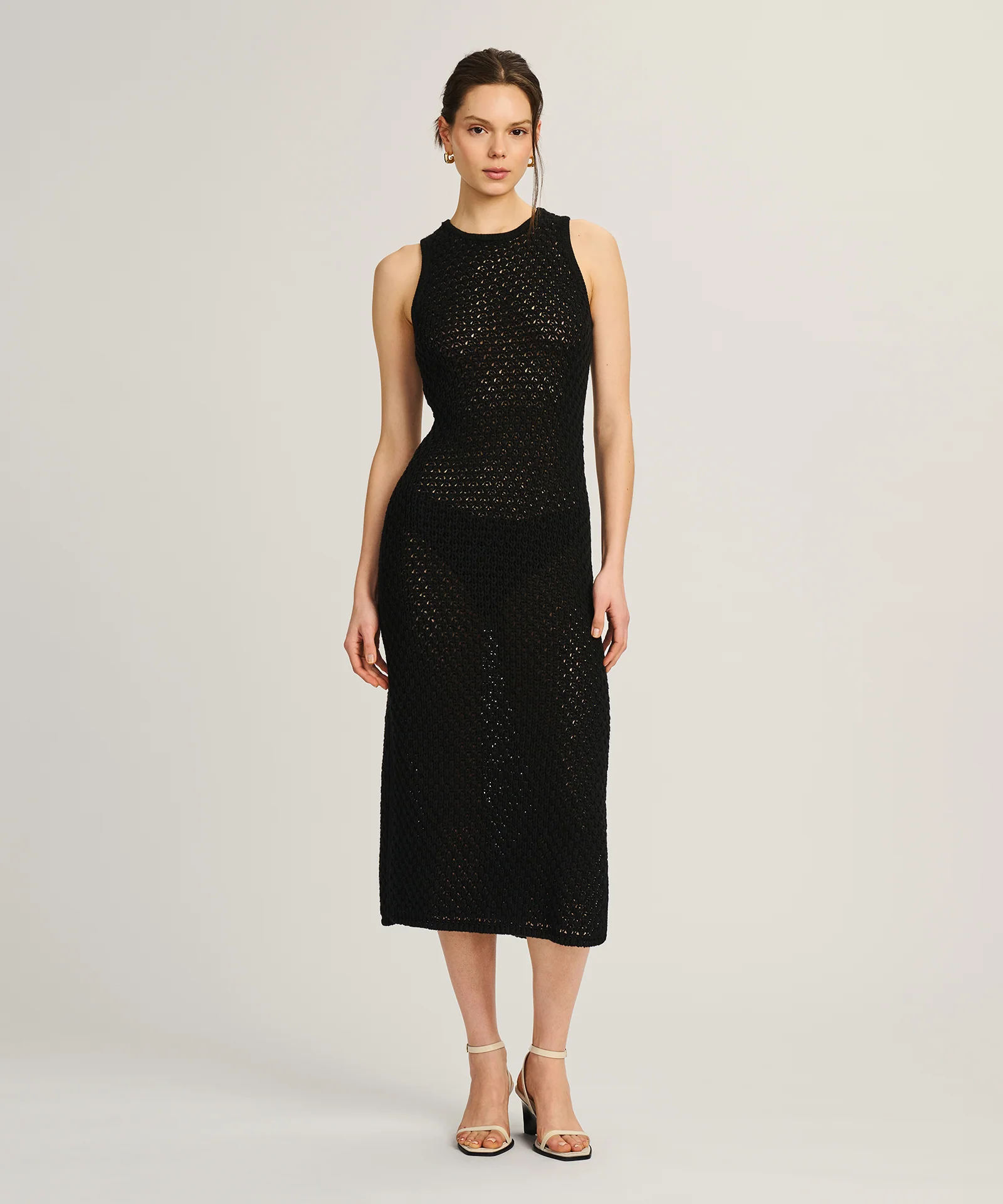 Cotton Open Stitch Tank Dress - Image 9