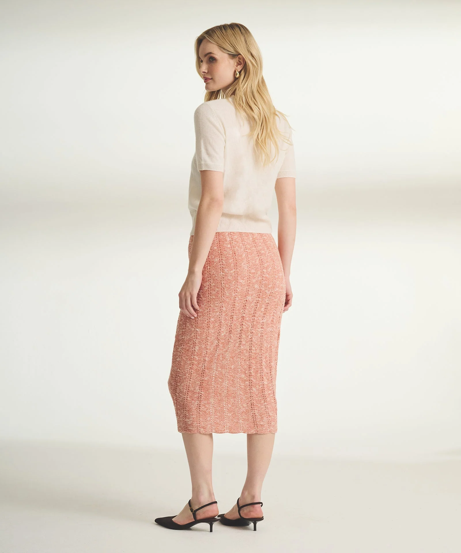 Cotton Silk Pointelle Skirt - Image 4