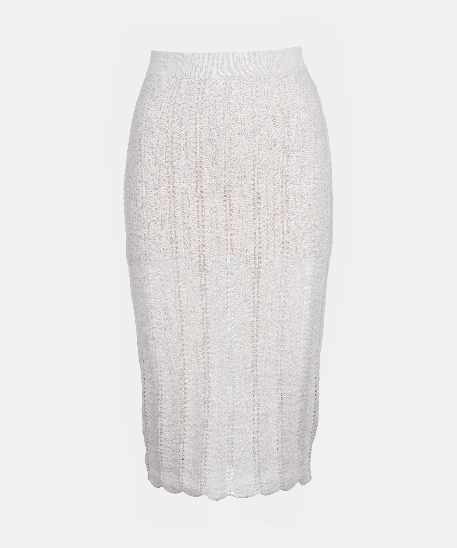 Cotton Silk Pointelle Skirt - Image 7