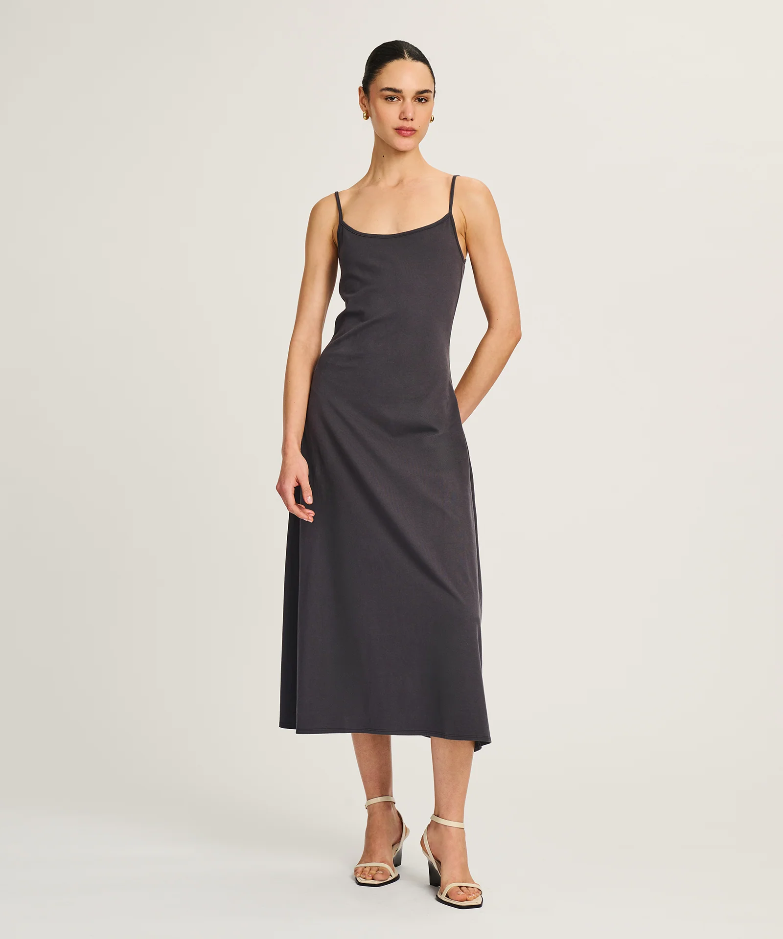 Lightweight Brushed Cotton Slip Dress - Image 7