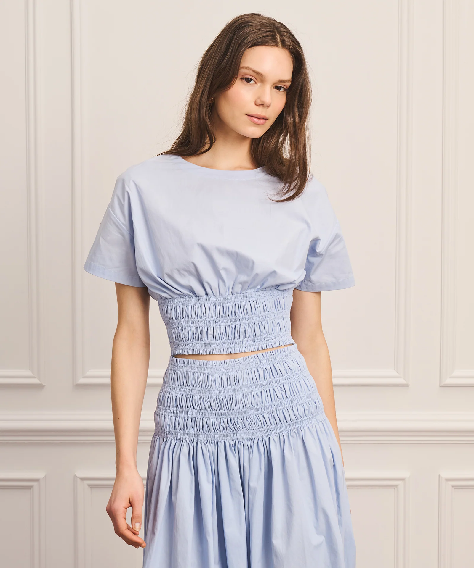 Cotton Smocked Tee - Image 3