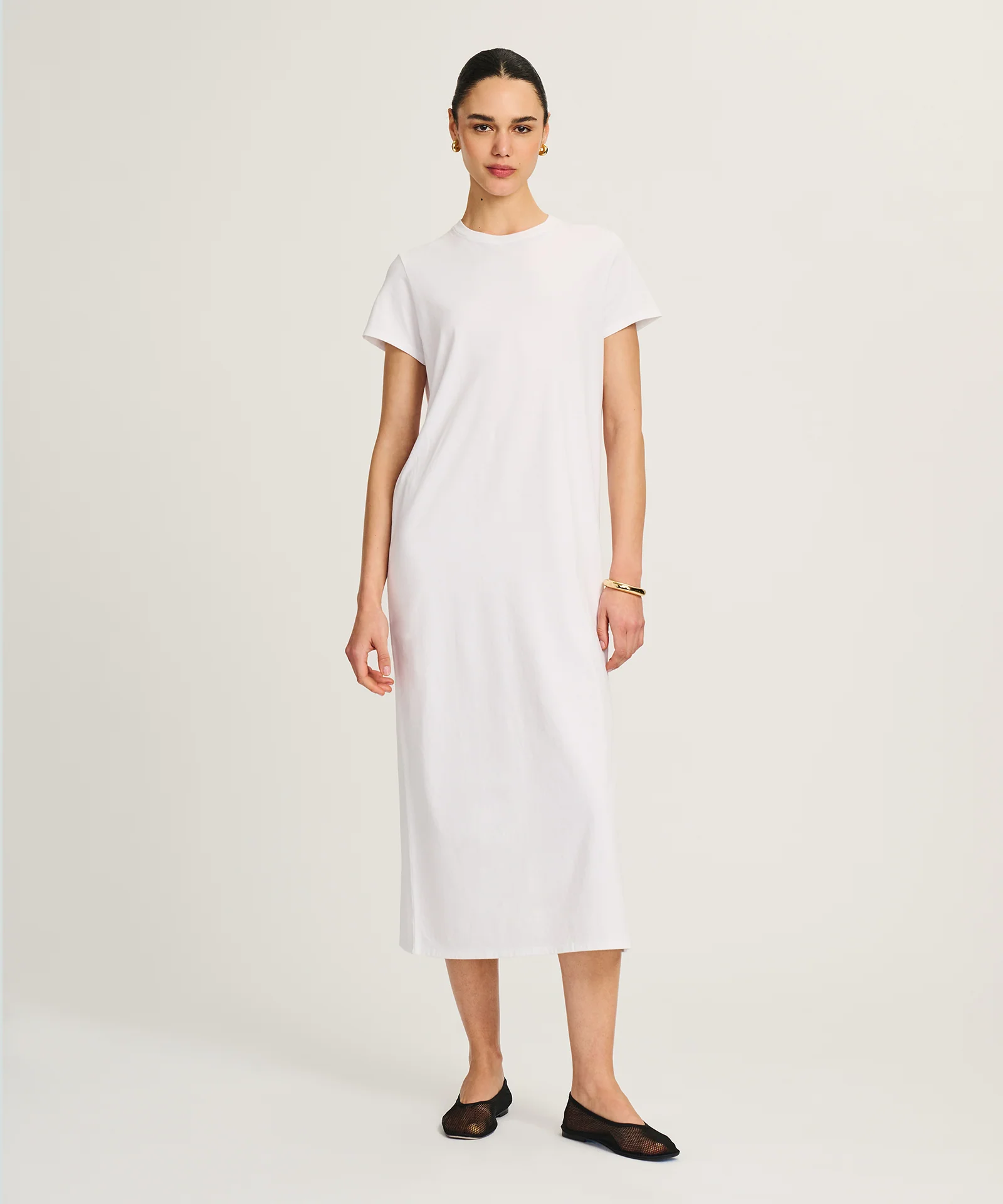 Lightweight Brushed Cotton T-Shirt Dress - Image 11