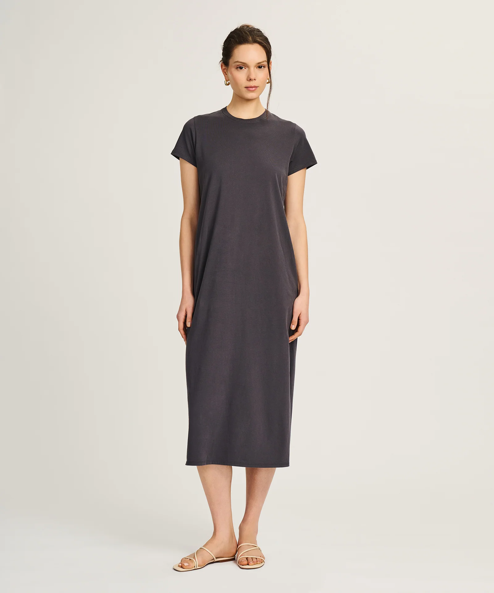 Lightweight Brushed Cotton T-Shirt Dress - Image 7