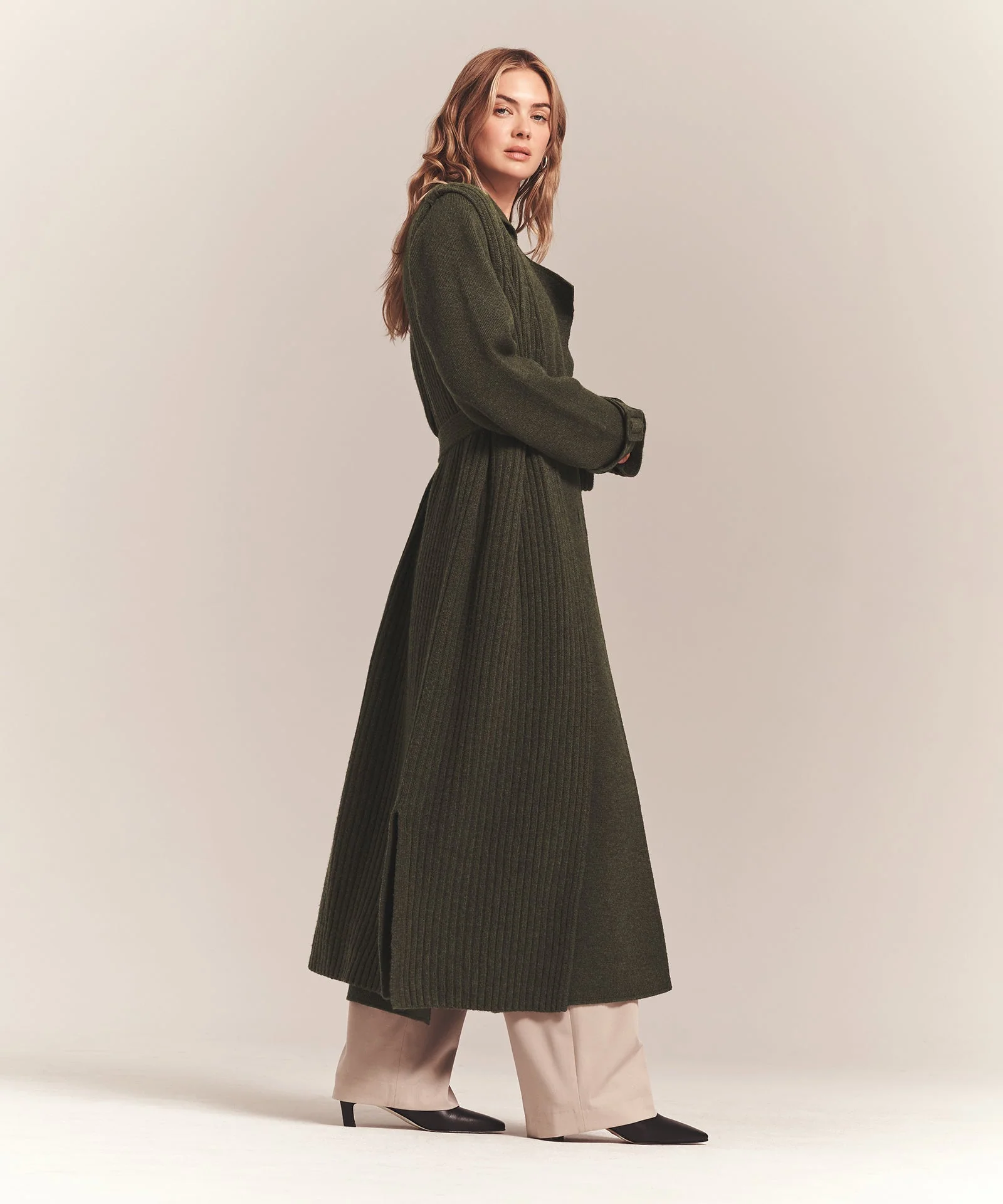 Full Length Two Piece Knit Coat - Image 4
