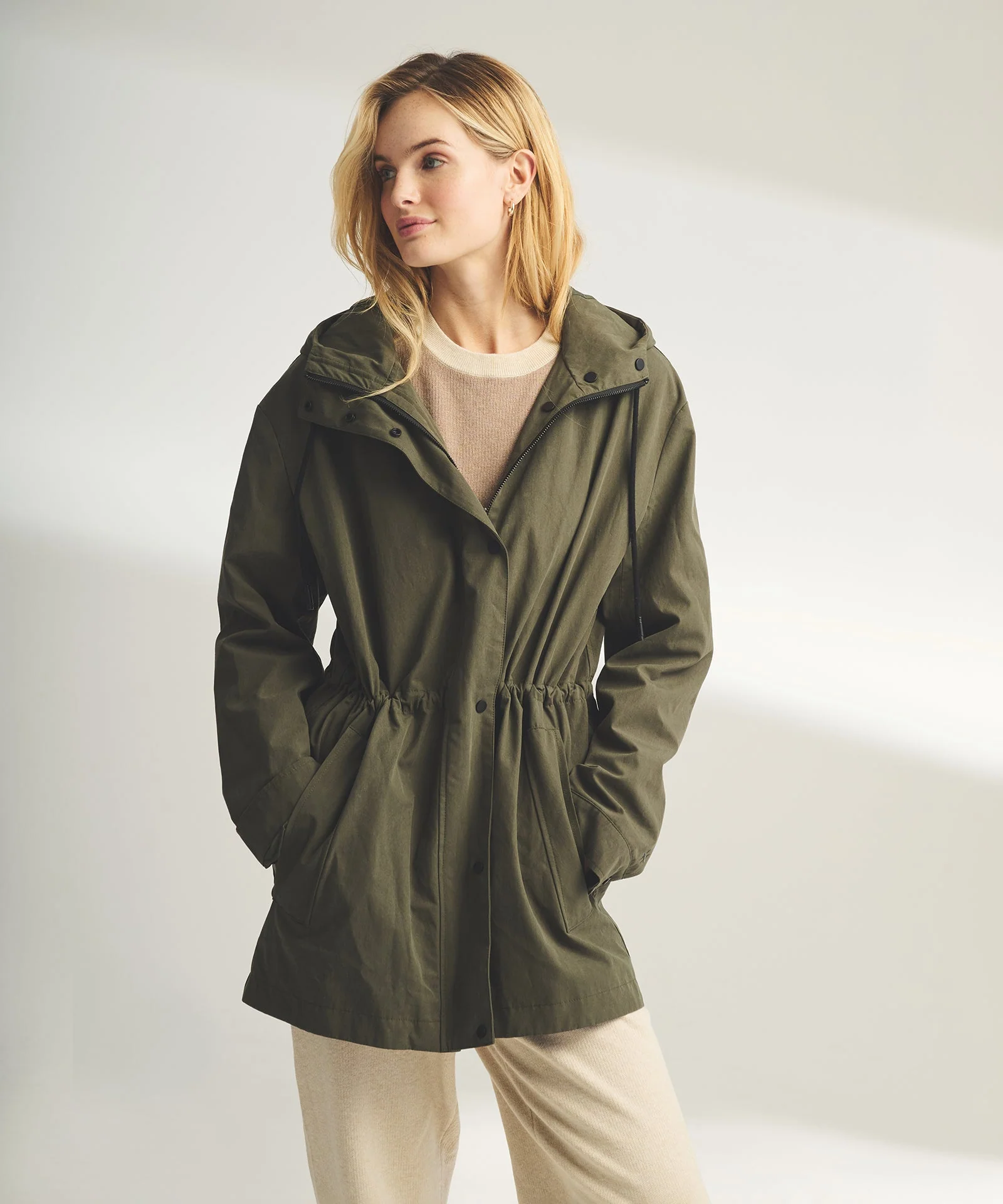 Hooded Raincoat with Removable Lining - Image 3