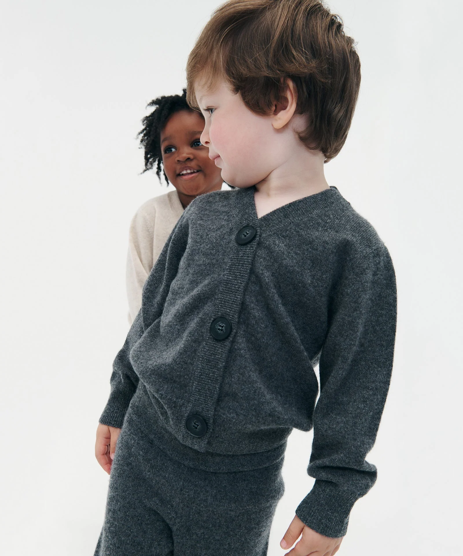 Kid's Cashmere Classic Cardigan - Image 4