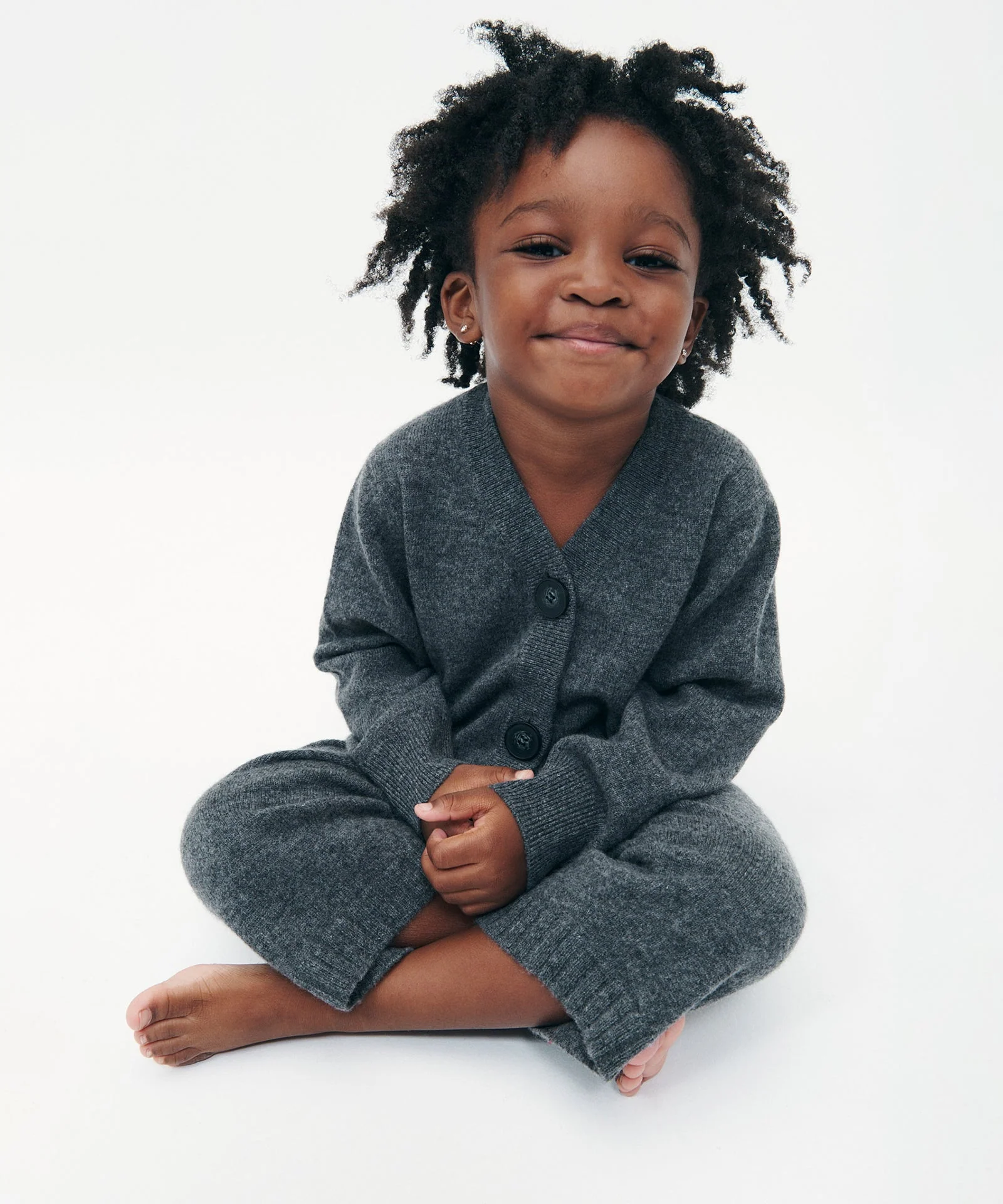 Kid's Cashmere Classic Cardigan - Image 7