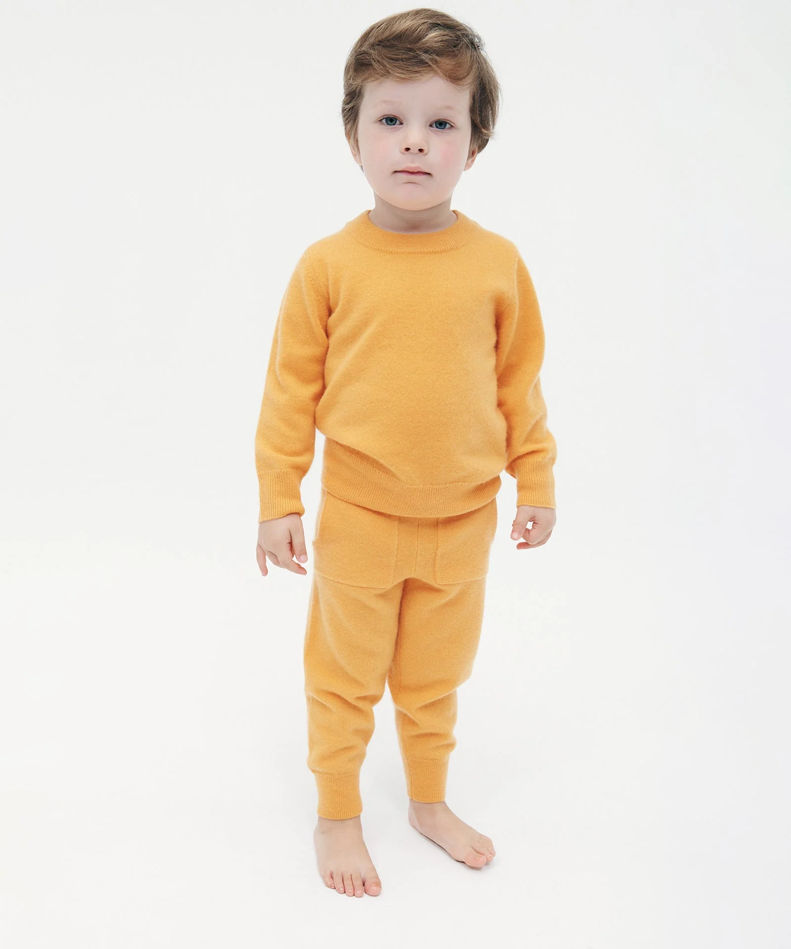Kid's Signature Cashmere Crewneck Jogger Set - Image 25