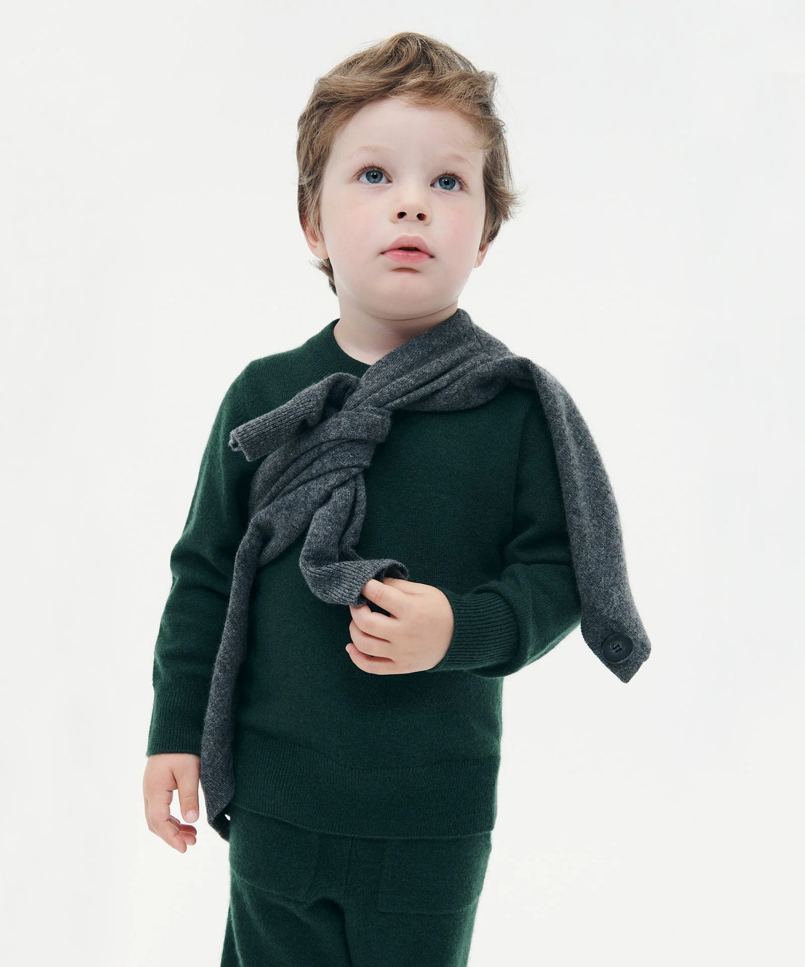 Kid's Signature Cashmere Crewneck Jogger Set - Image 26