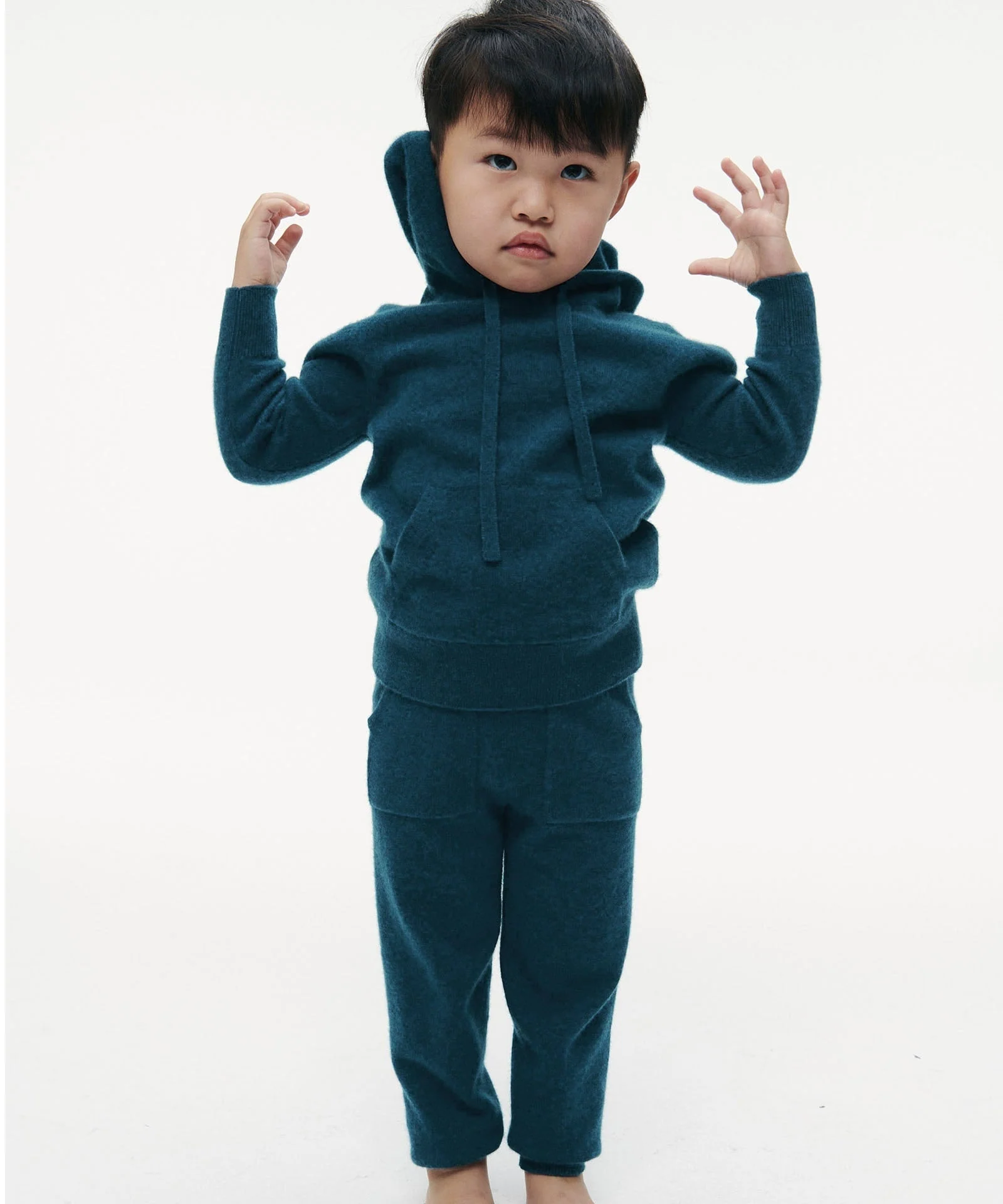 Kid's Signature Cashmere Hoodie Jogger Set - Image 14