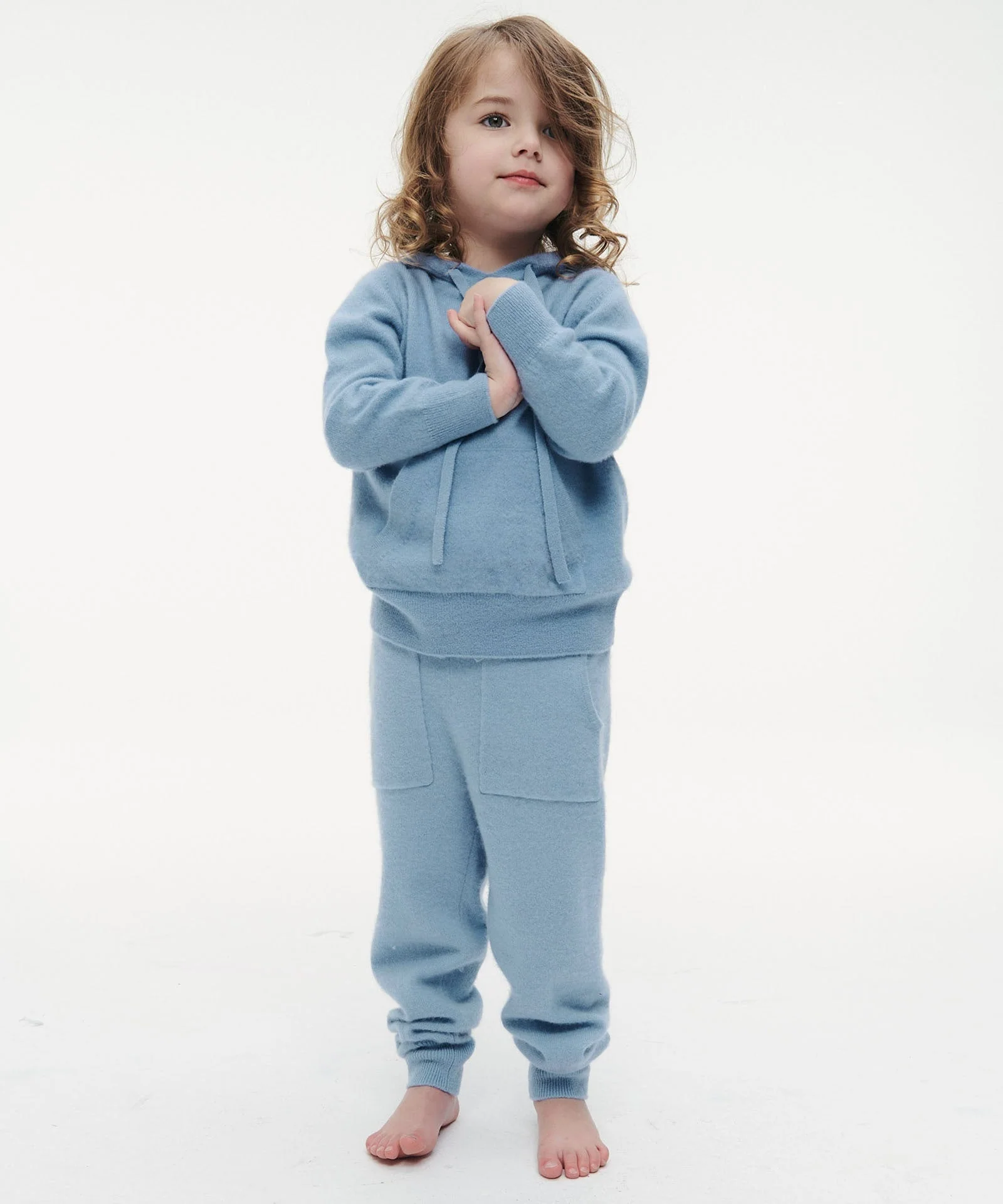 Kid's Signature Cashmere Hoodie Jogger Set - Image 8