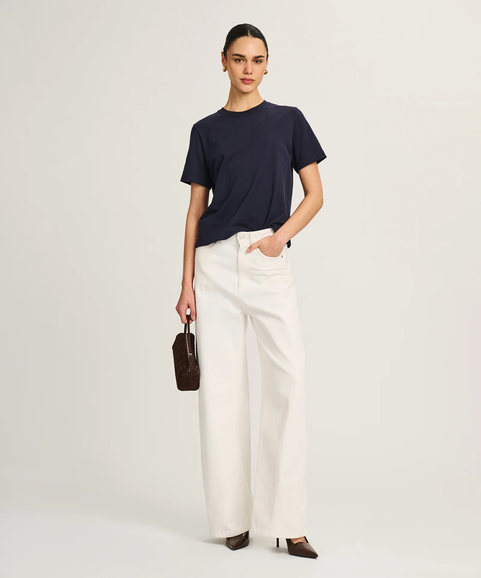 Lightweight Brushed Cotton Relaxed Tee - Image 12