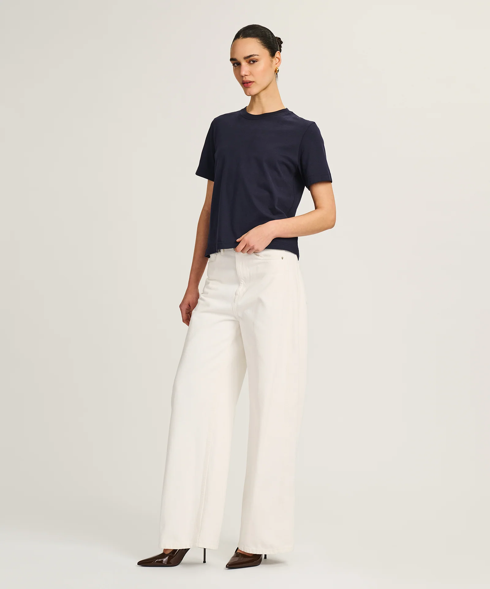 Lightweight Brushed Cotton Relaxed Tee - Image 15