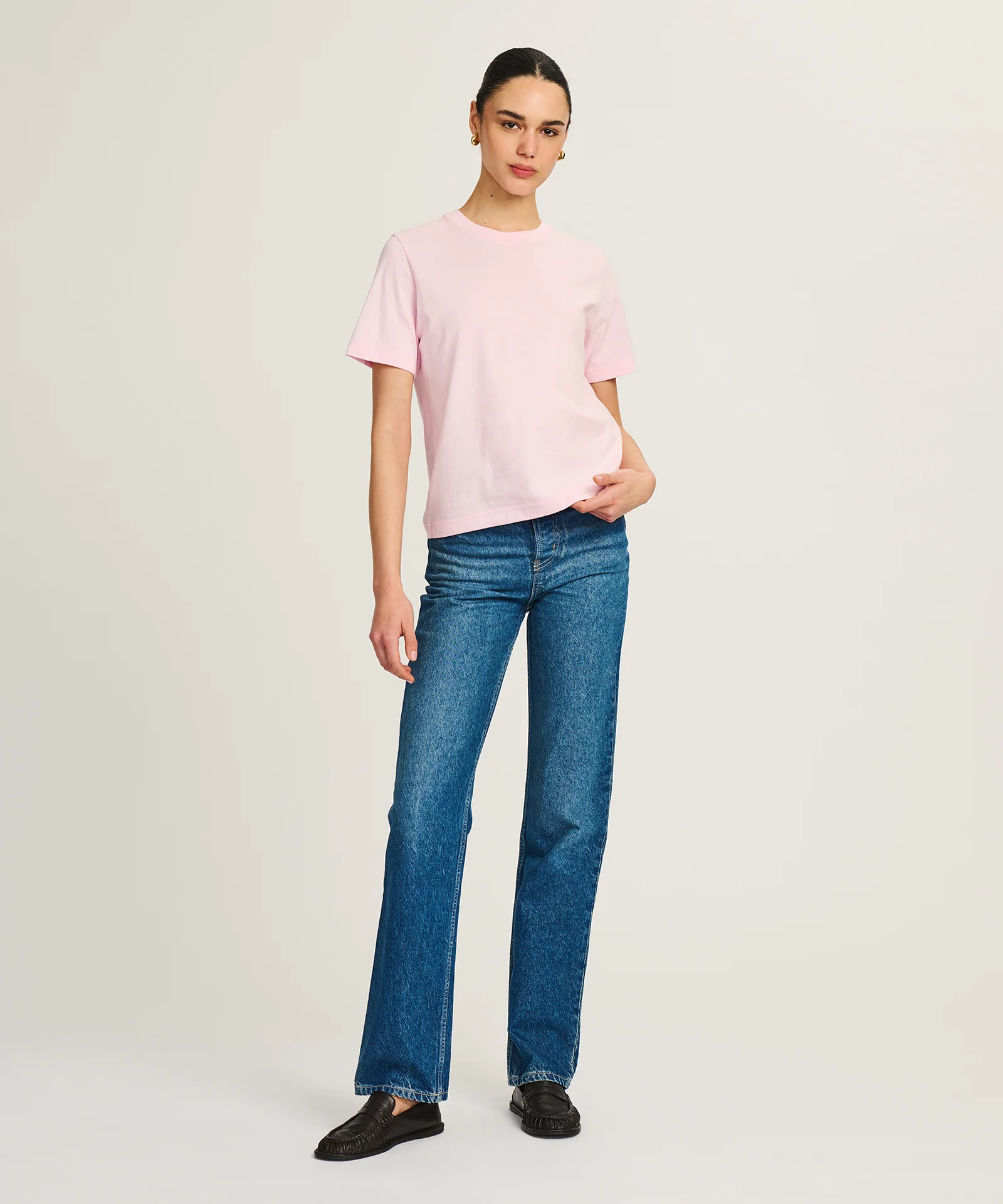 Lightweight Brushed Cotton Relaxed Tee - Image 18