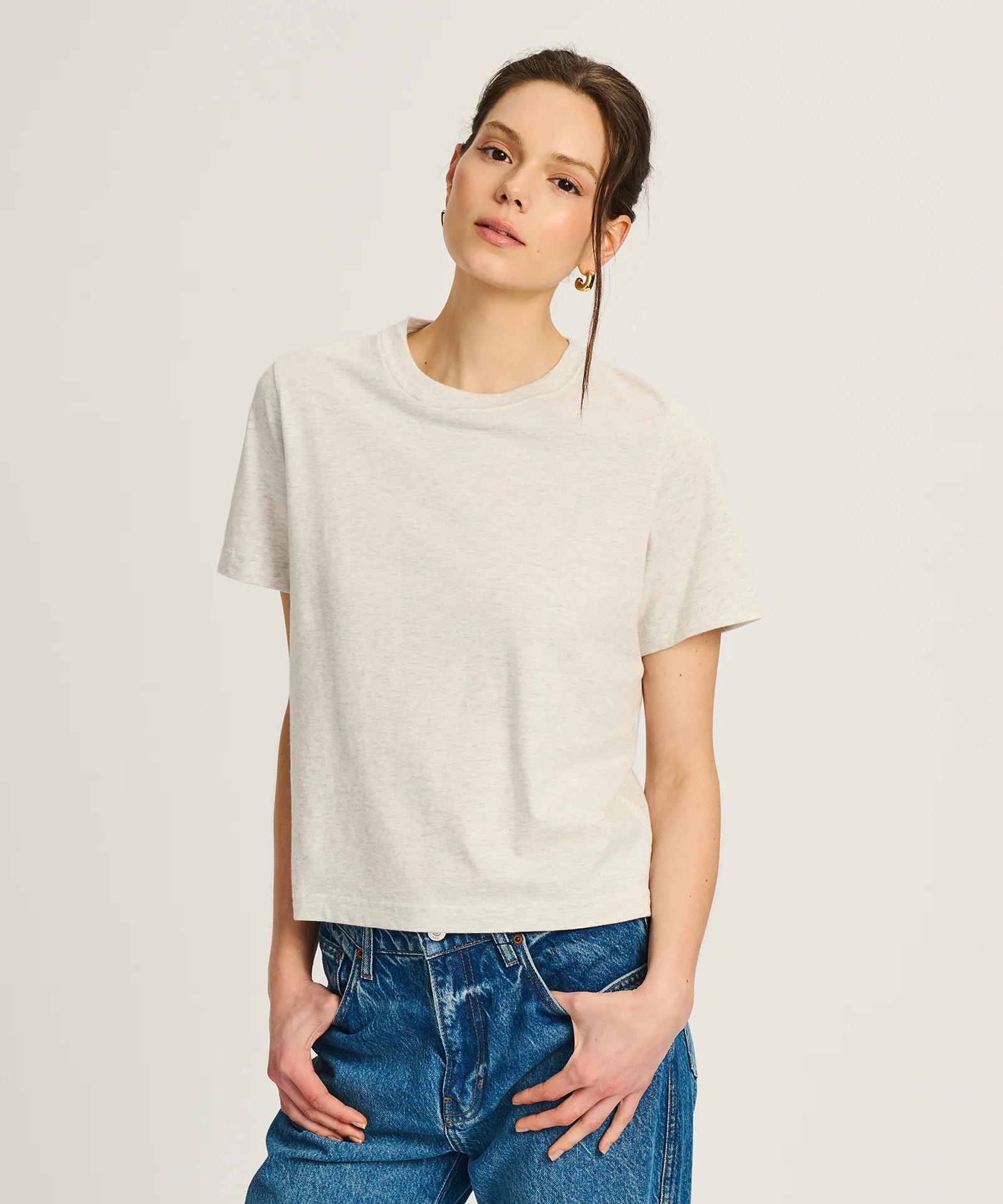 Lightweight Brushed Cotton Relaxed Tee - Image 22