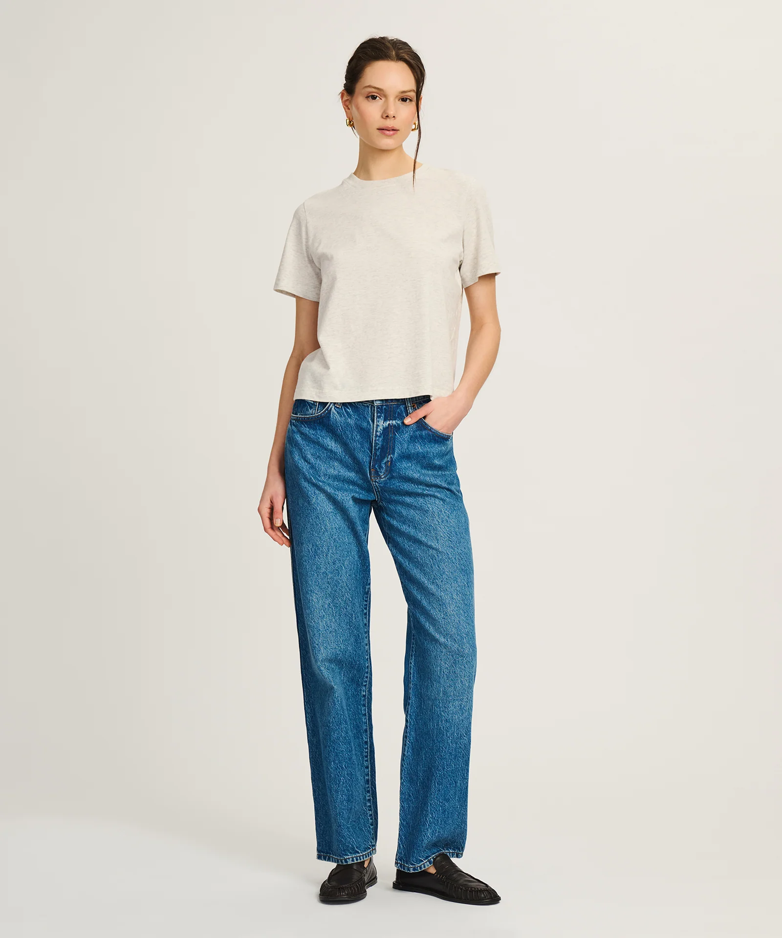 Lightweight Brushed Cotton Relaxed Tee - Image 23
