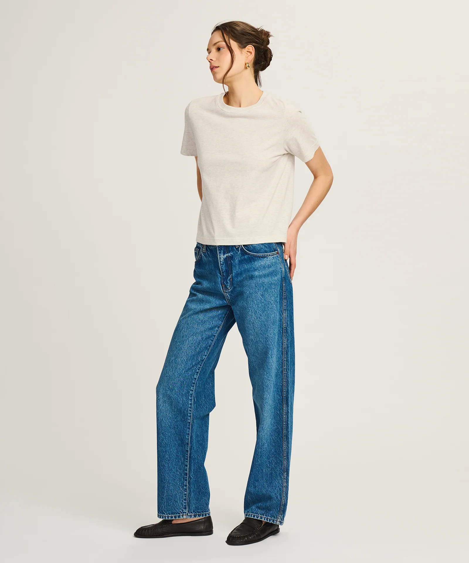 Lightweight Brushed Cotton Relaxed Tee - Image 25
