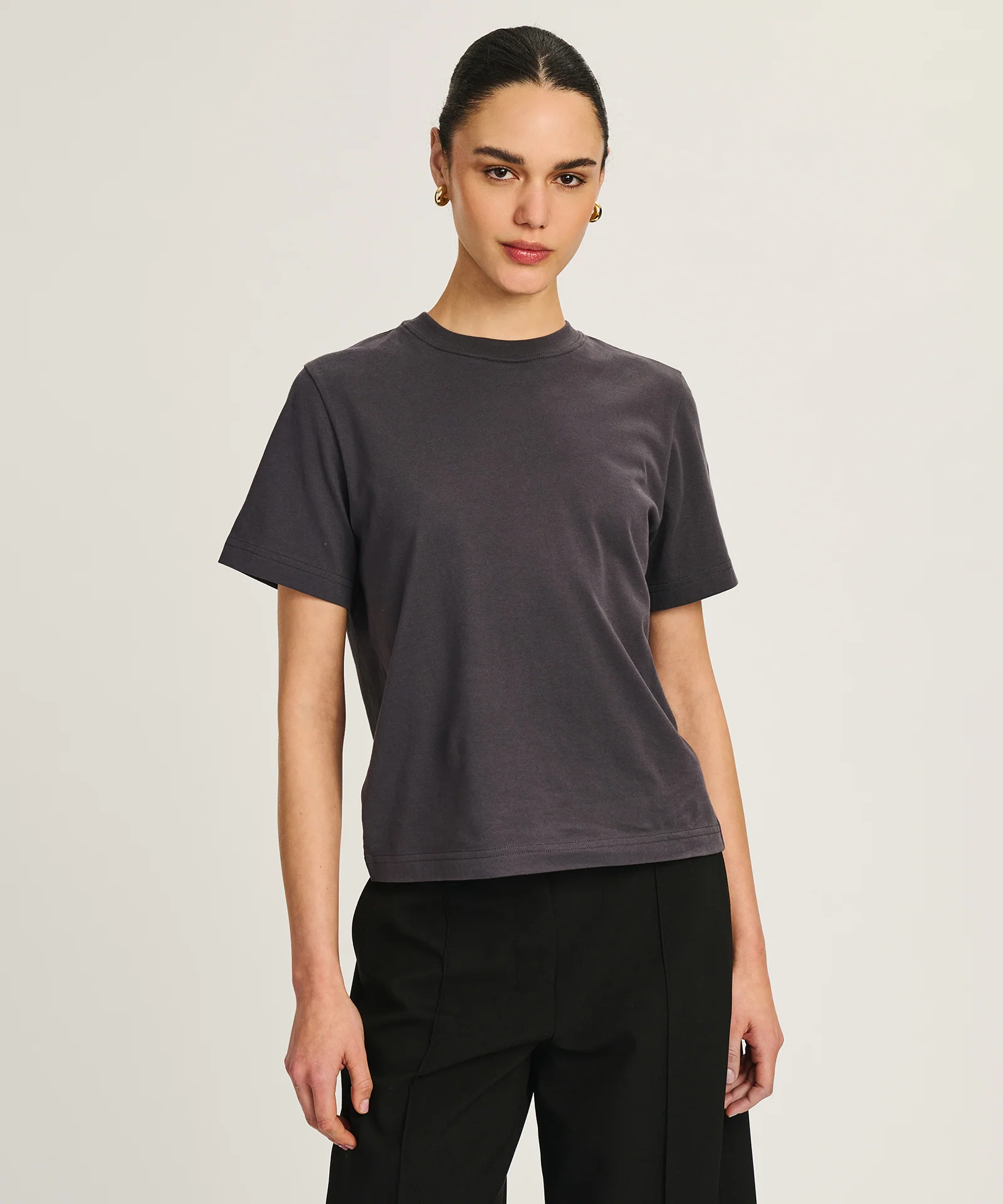 Lightweight Brushed Cotton Relaxed Tee - Image 6