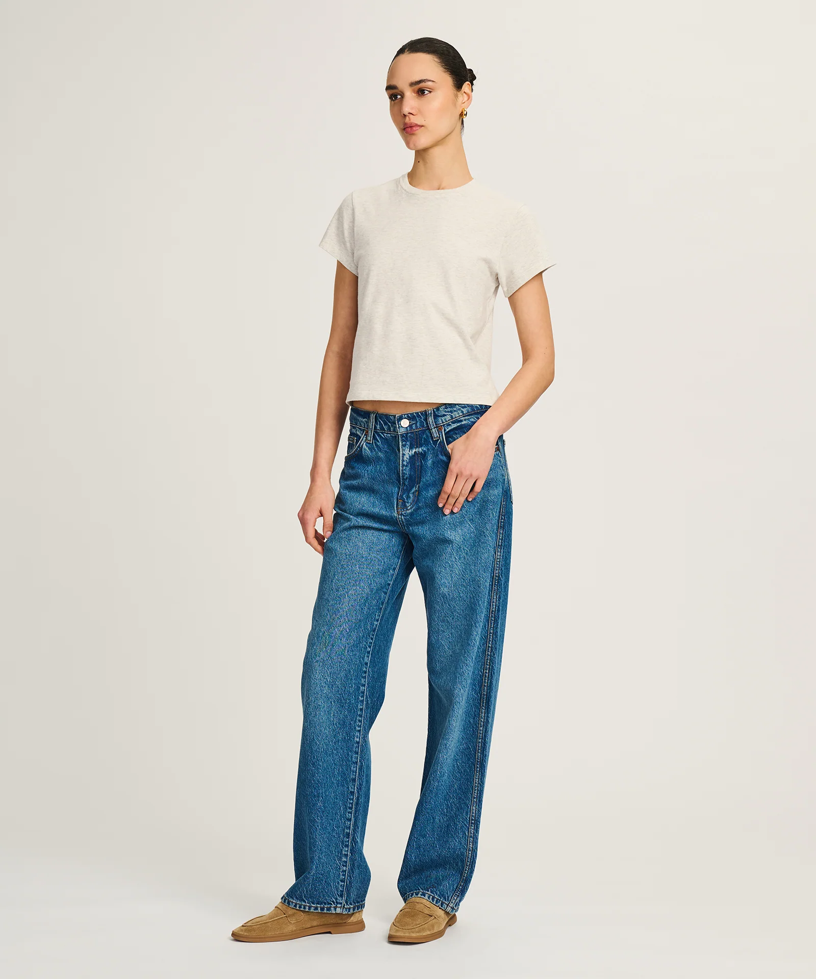 Lightweight Brushed Cotton Slim Tee - Image 10