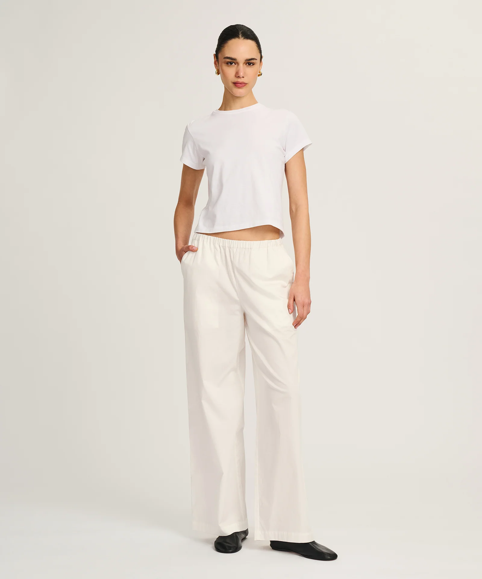 Lightweight Brushed Cotton Slim Tee - Image 4