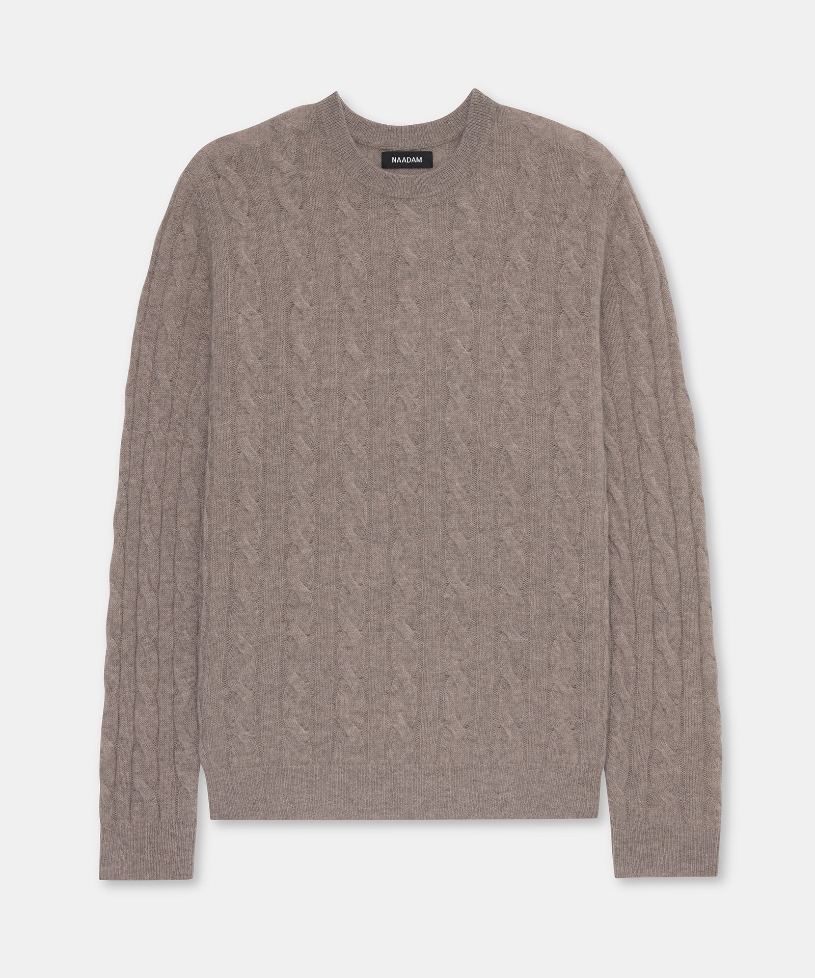 Lightweight Cashmere Cable Crewneck Sweater - Image 6