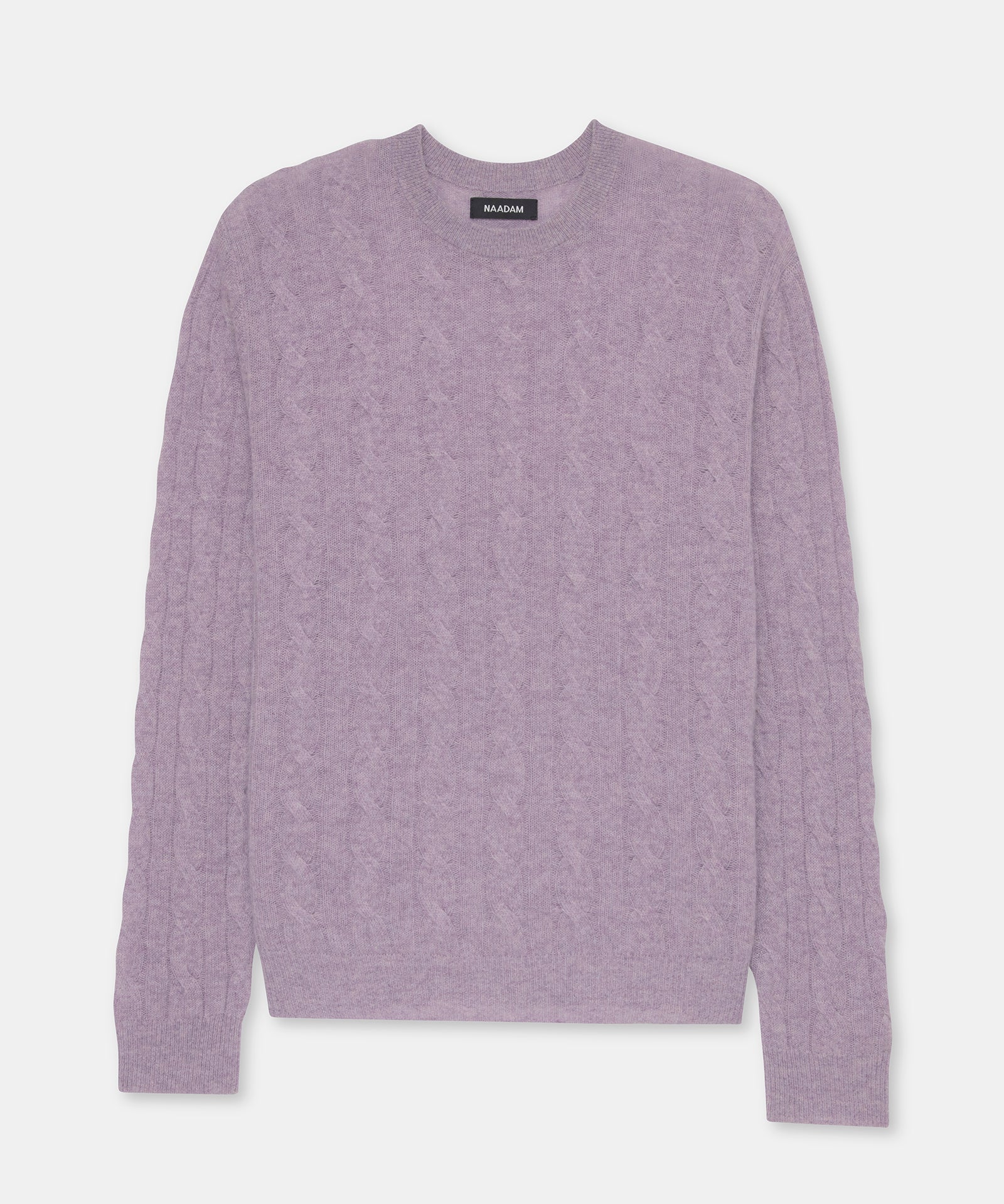 Lightweight Cashmere Cable Crewneck Sweater - Image 7