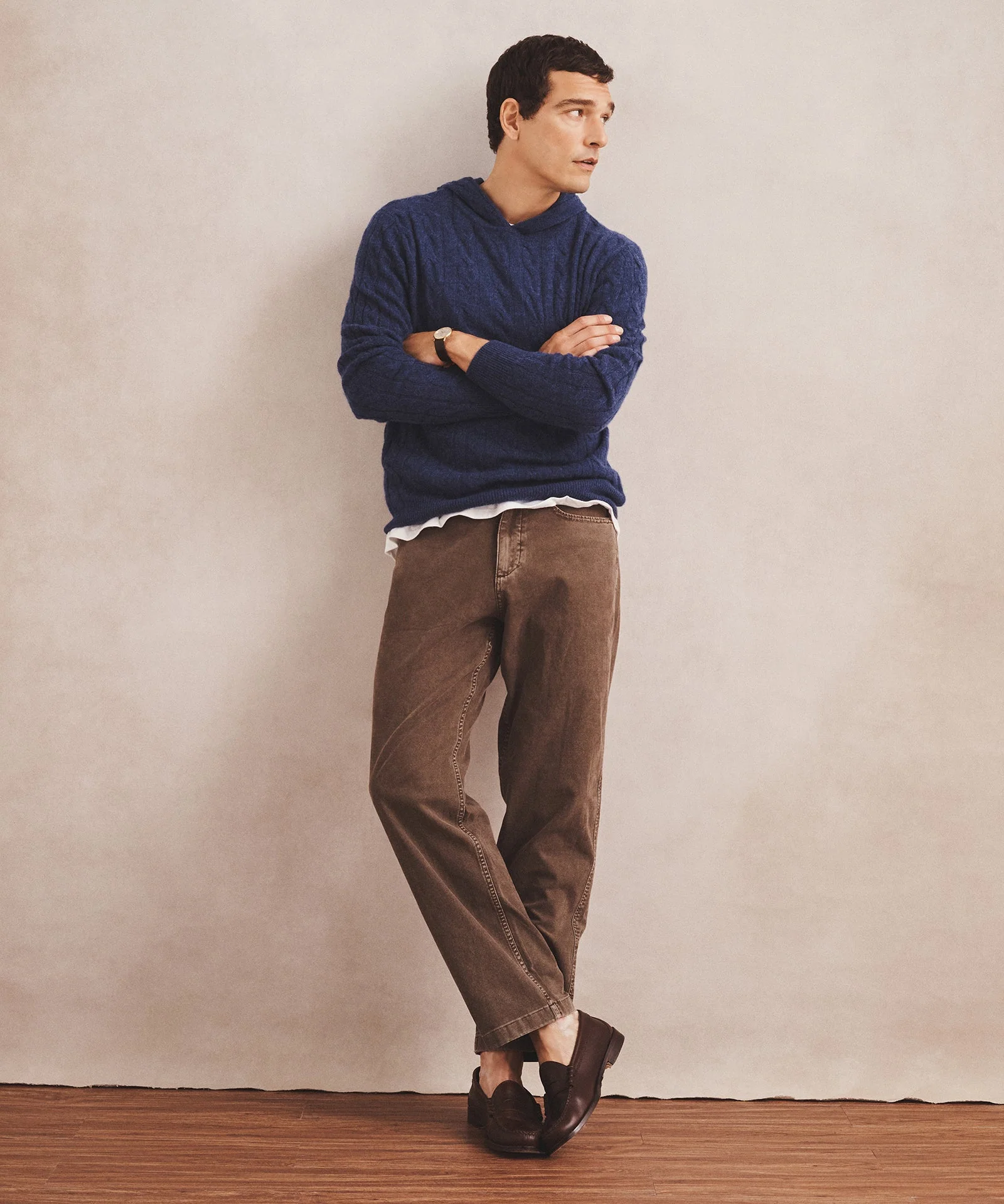 Lightweight Cashmere Cable Hoodie - Image 5