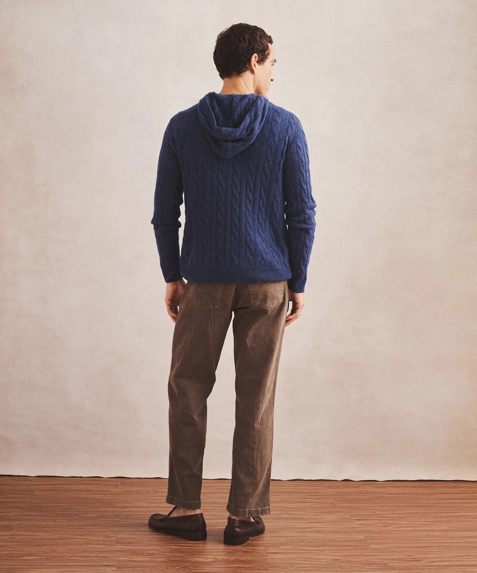 Lightweight Cashmere Cable Hoodie - Image 7