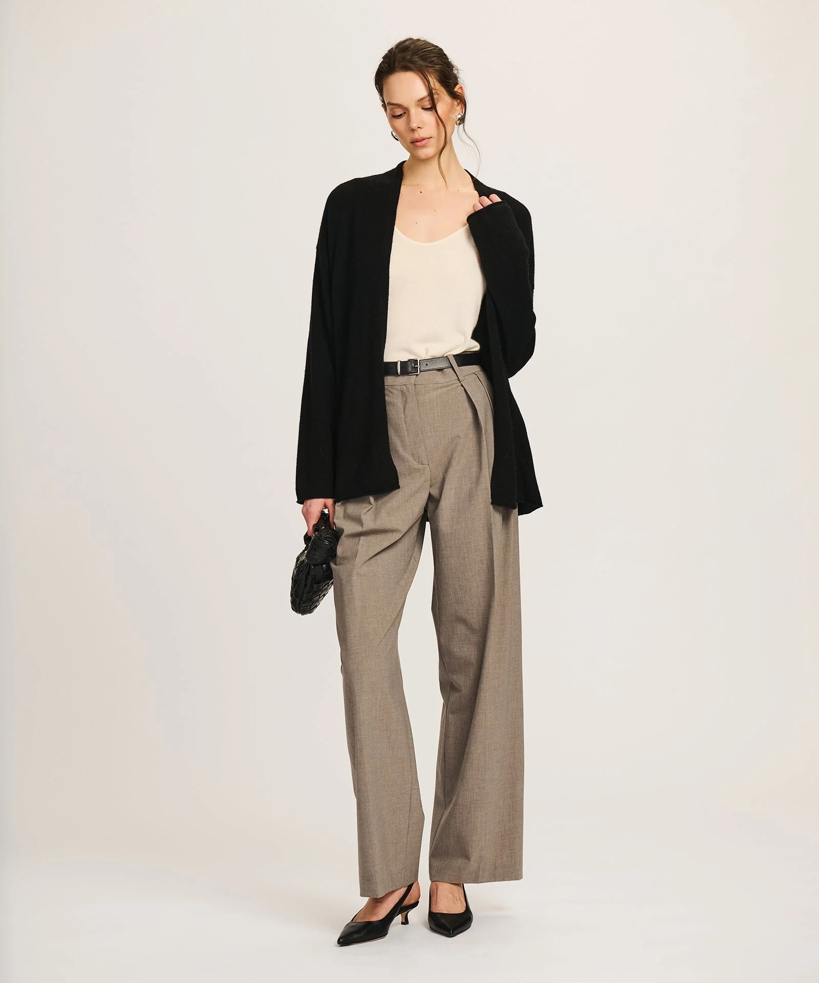 Lightweight Cashmere Open Front Cardigan - Image 13