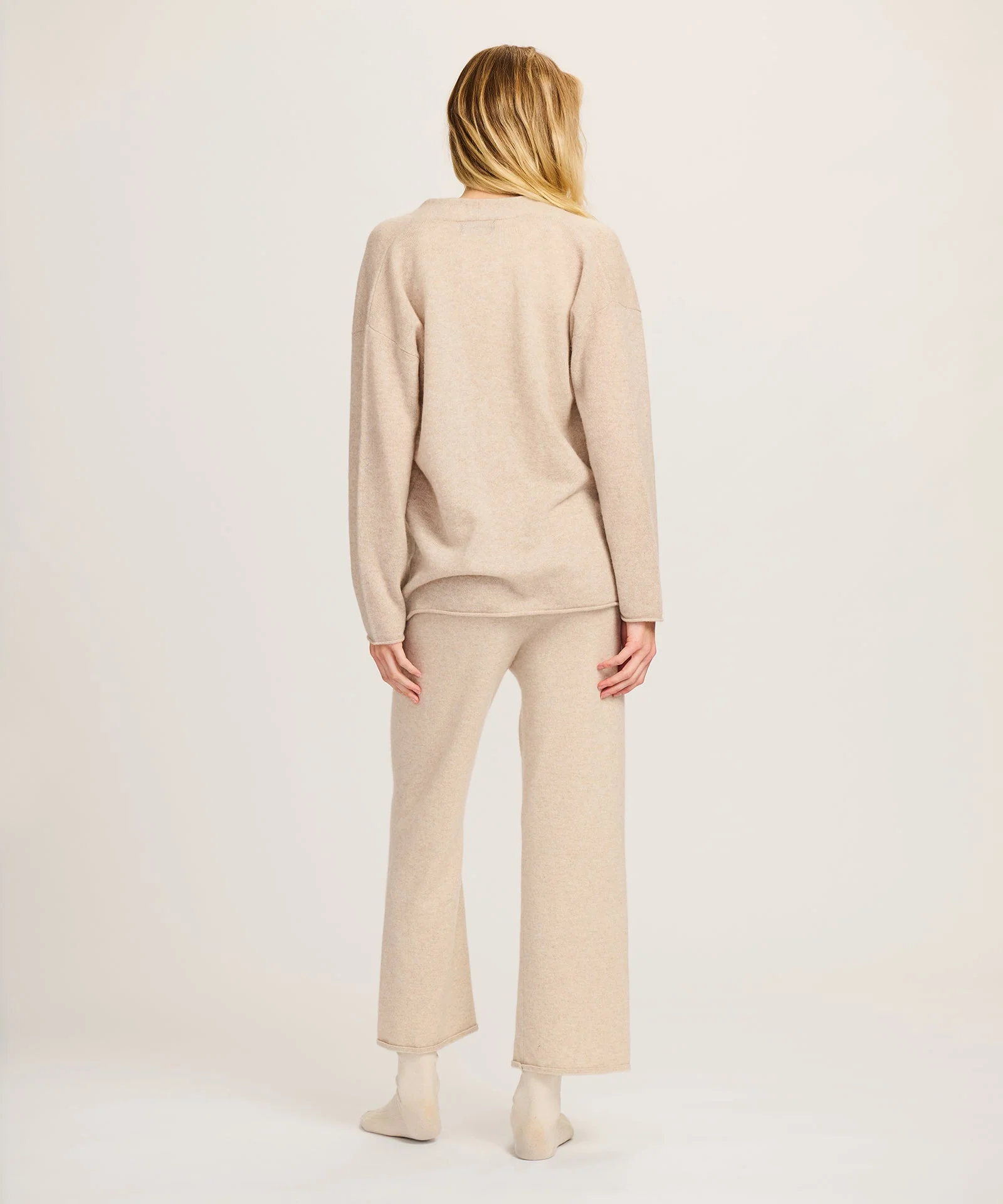 Lightweight Cashmere Open Front Cardigan - Image 5