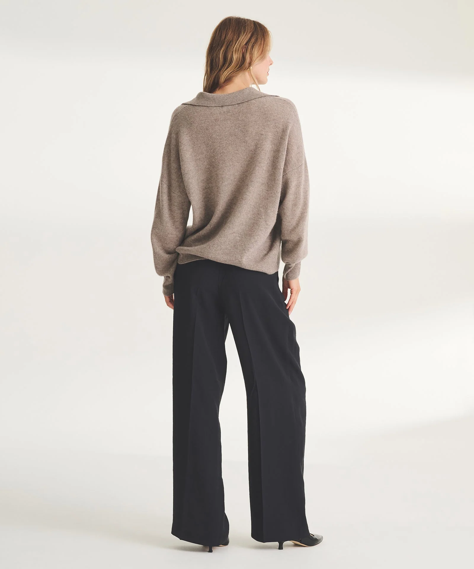 Lightweight Cashmere Oversized Polo - Image 6