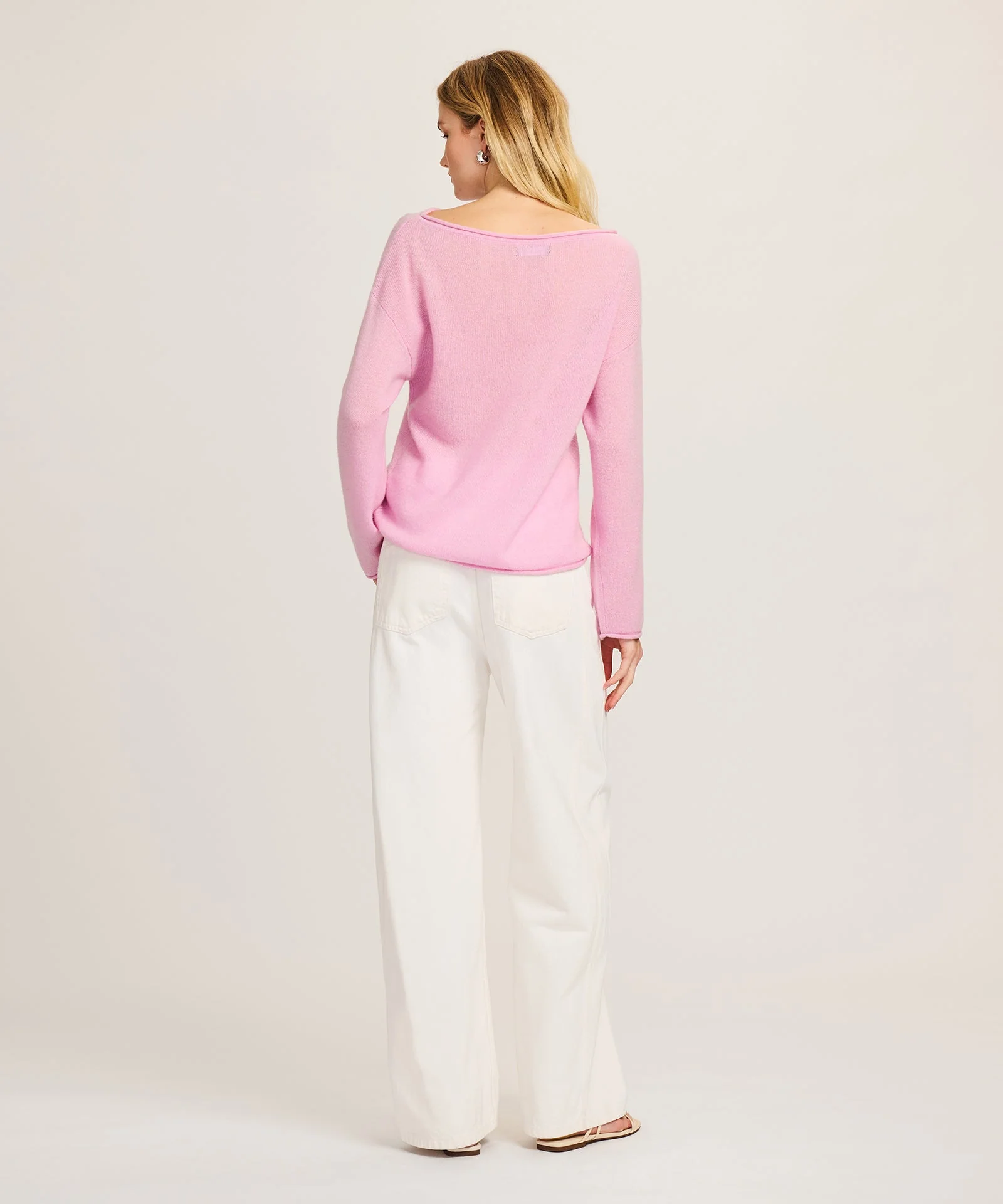Lightweight Cashmere Relaxed Boatneck Sweater - Image 42