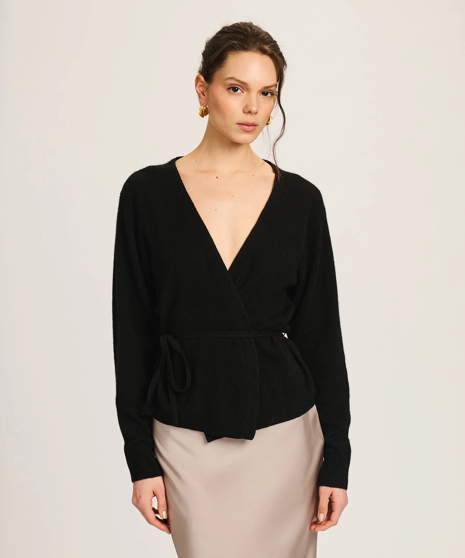 Lightweight Cashmere Wrap Top - Image 7