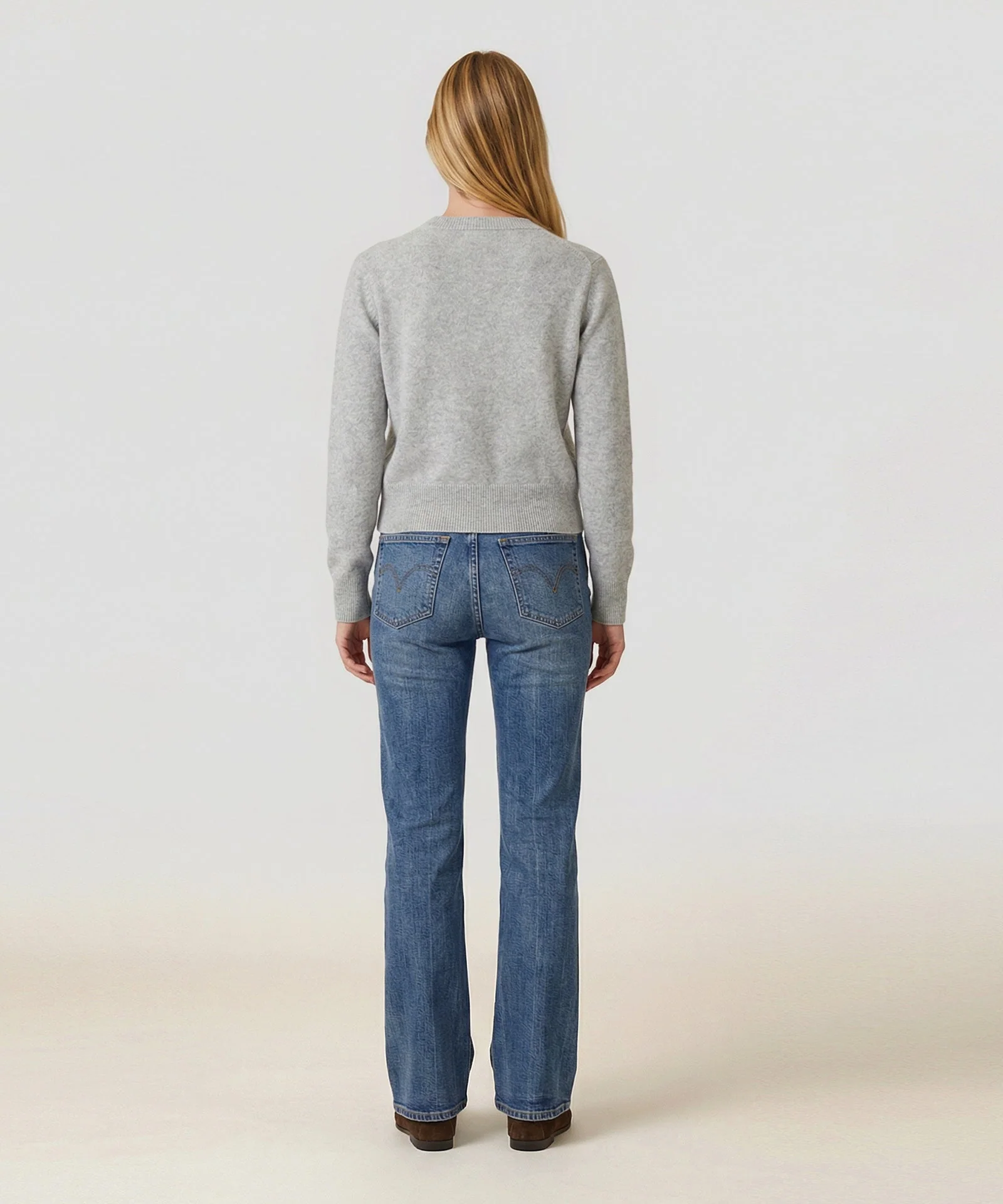 Cashmere Long Sleeve Cropped Pullover - Image 7